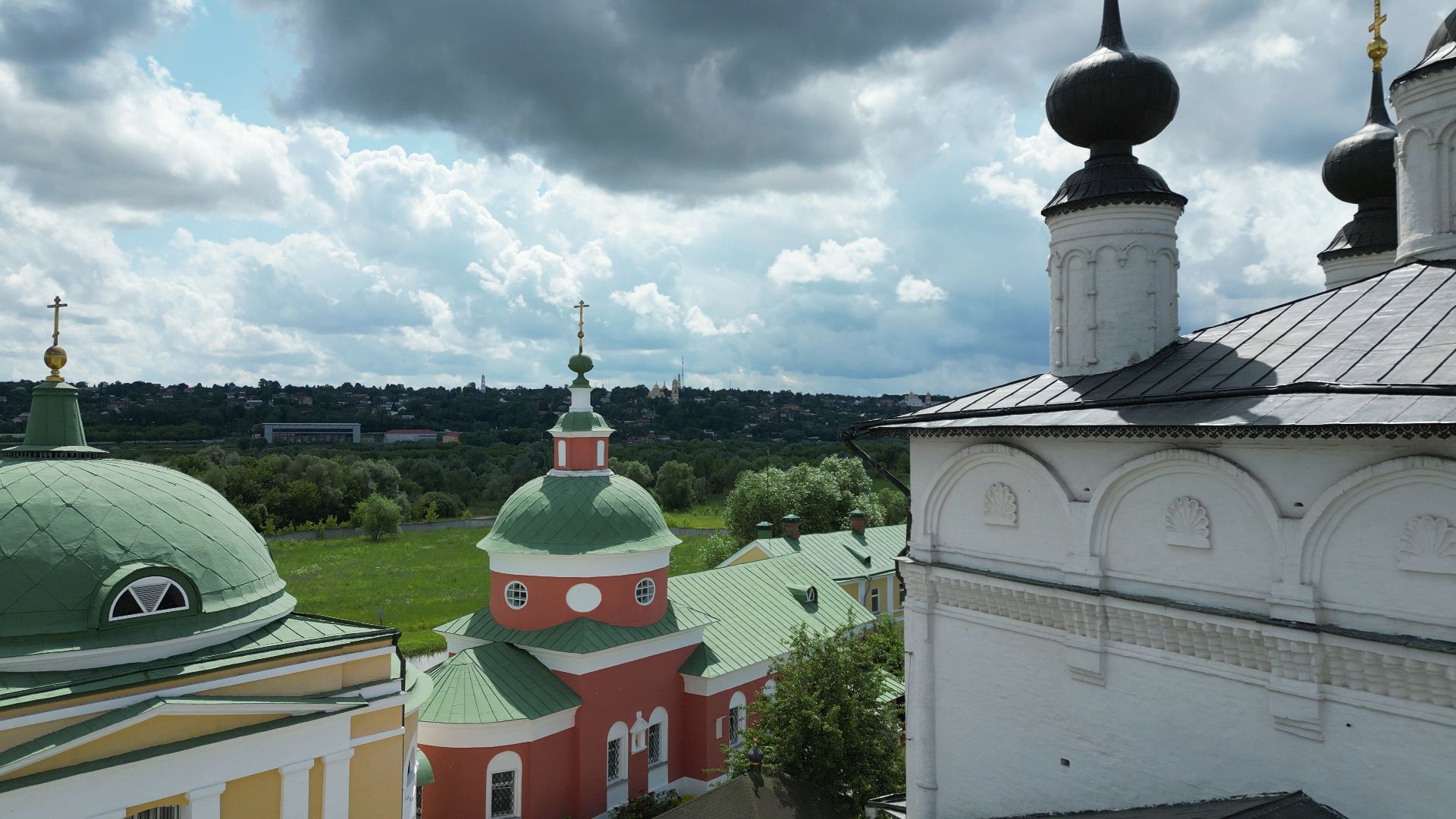 ступино, монастырь, икона,видео с коптера,