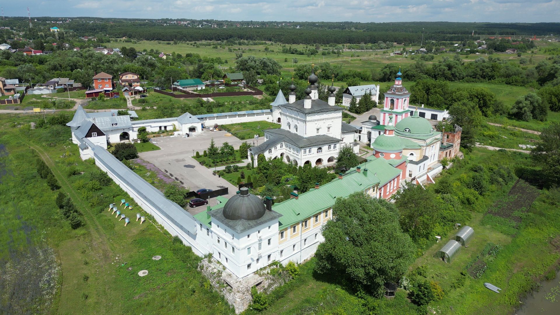 ступино, монастырь, икона,видео с коптера,