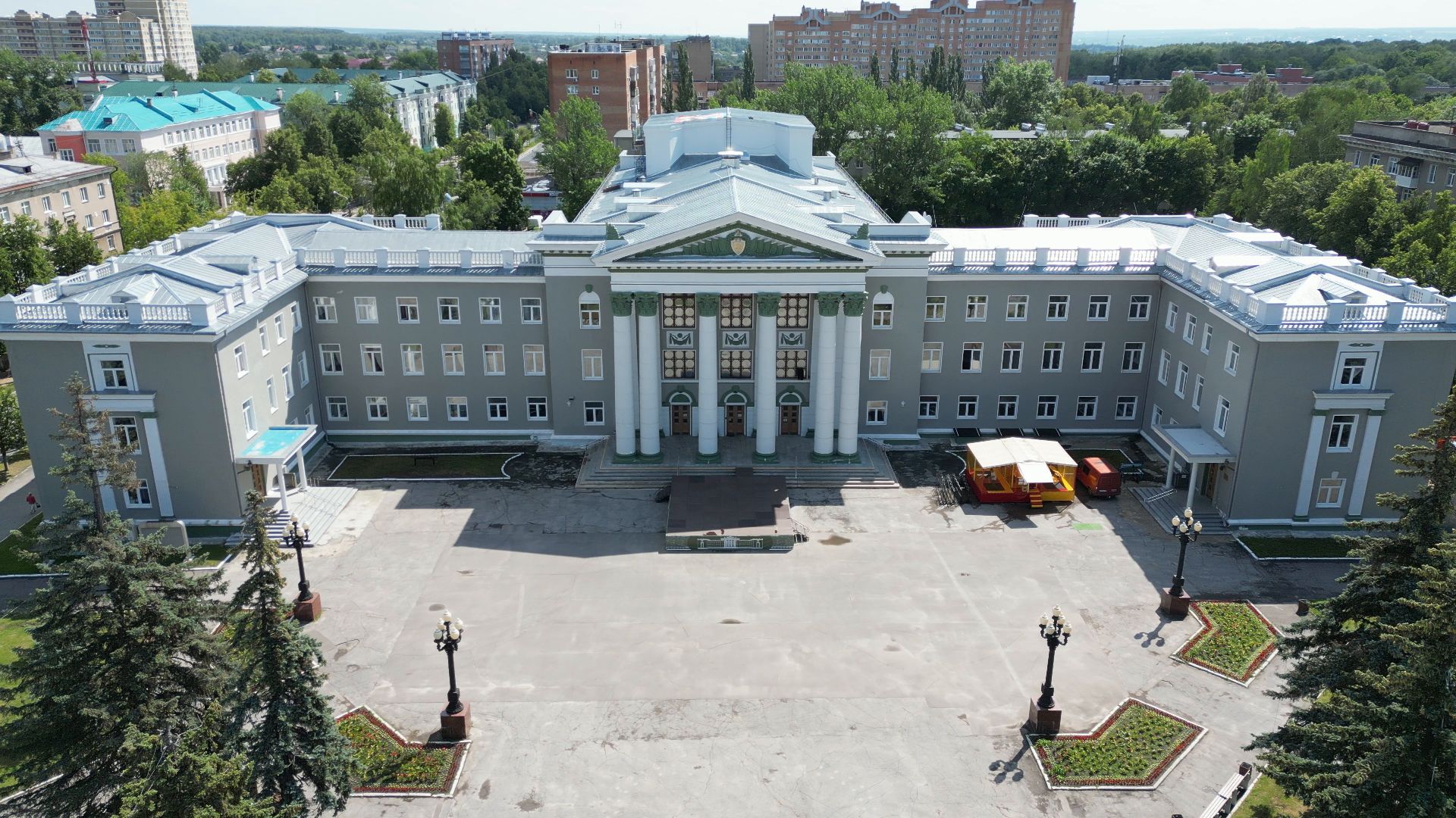 ступино, дк, дворец, ремонт,видео с коптера,