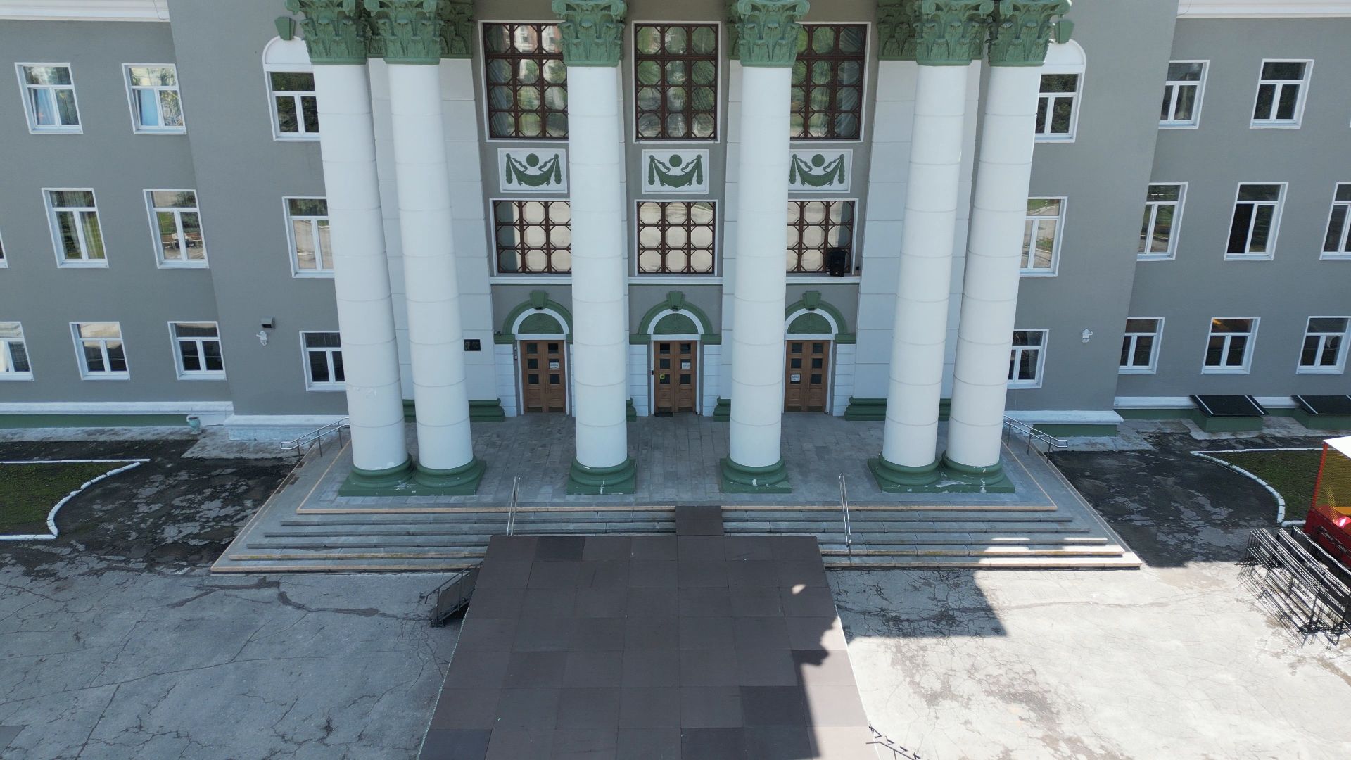 ступино, дк, дворец, ремонт,видео с коптера,