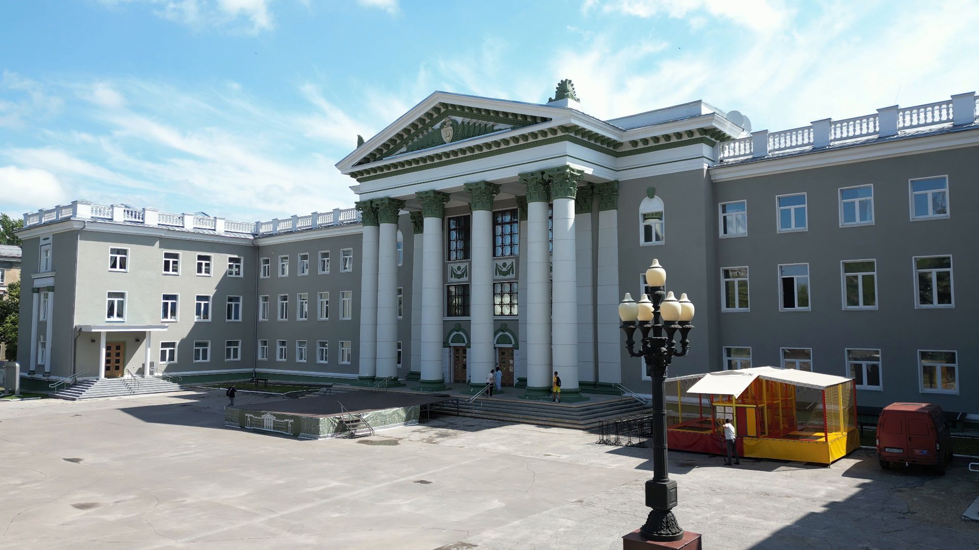 ступино, дк, дворец, ремонт,видео с коптера,