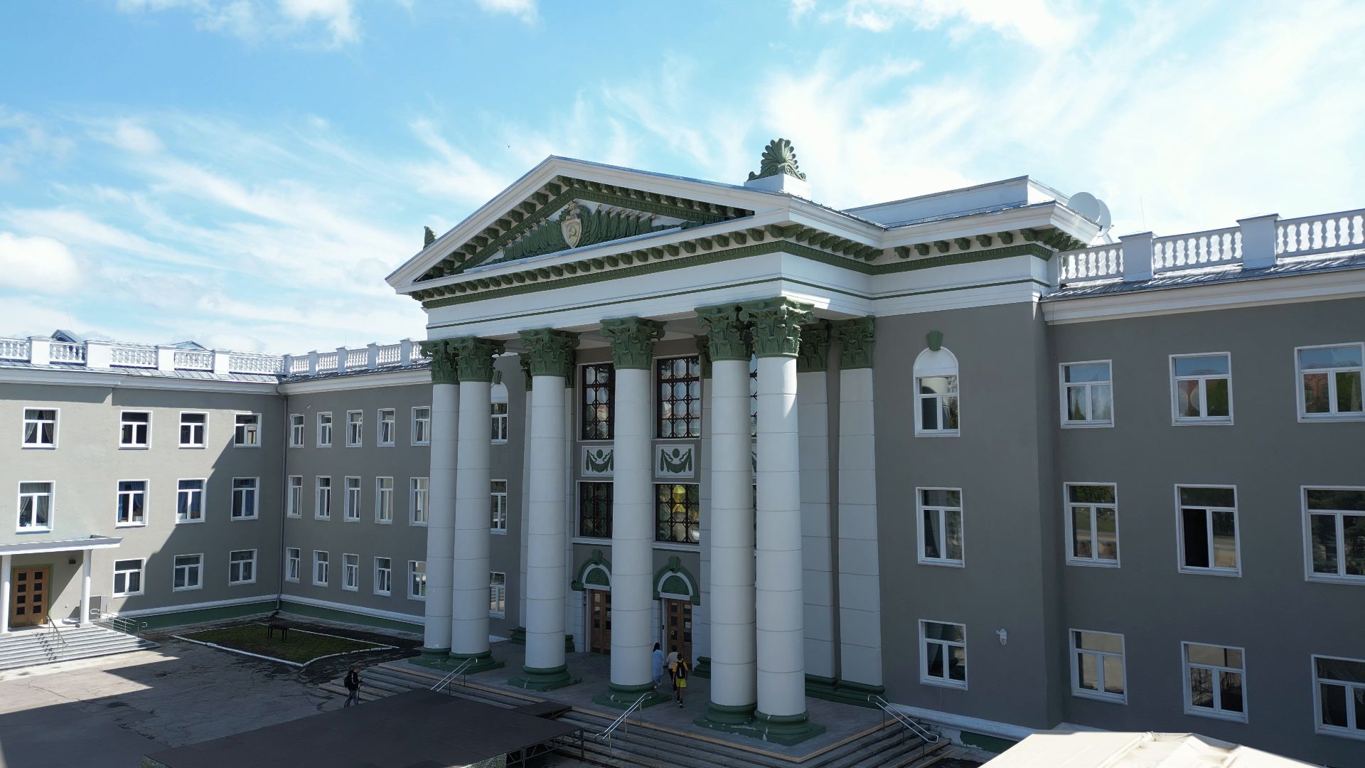 ступино, дк, дворец, ремонт,видео с коптера,