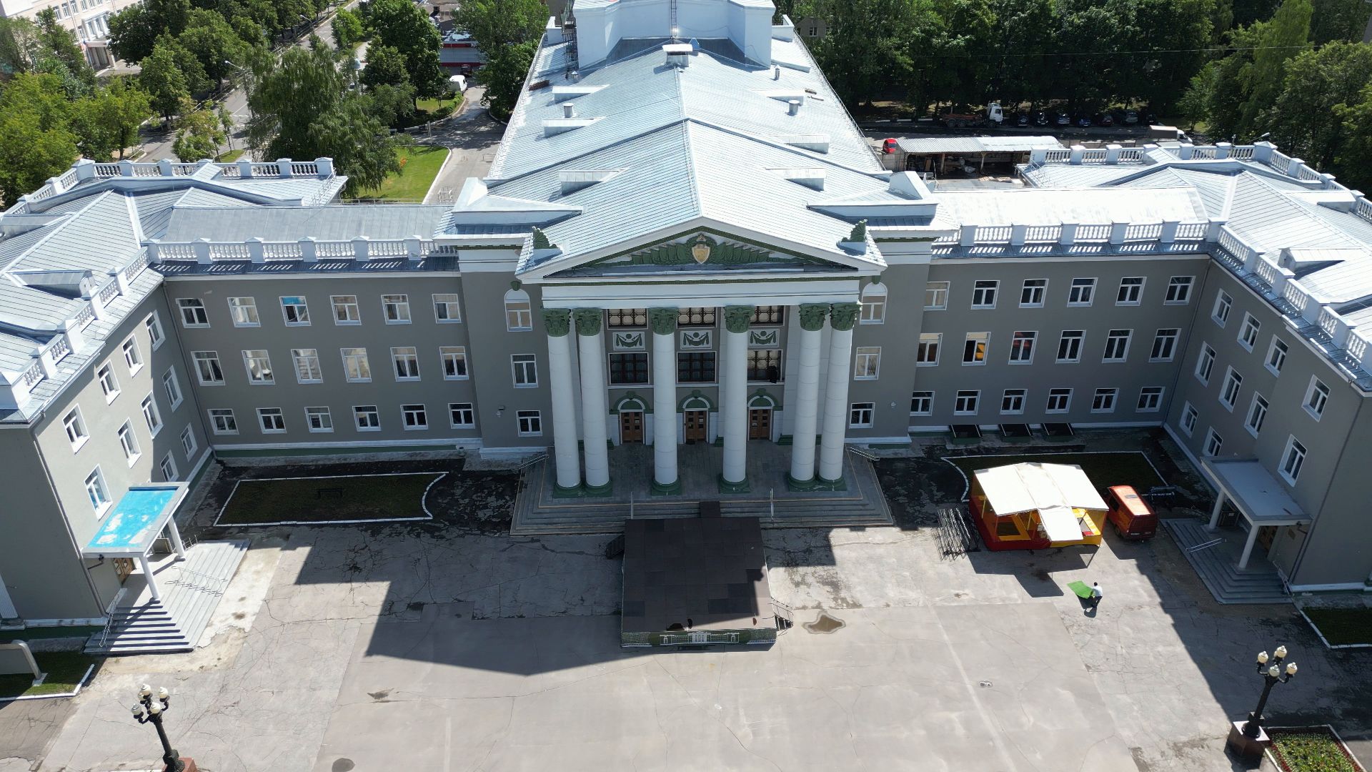 ступино, дк, дворец, ремонт,видео с коптера,