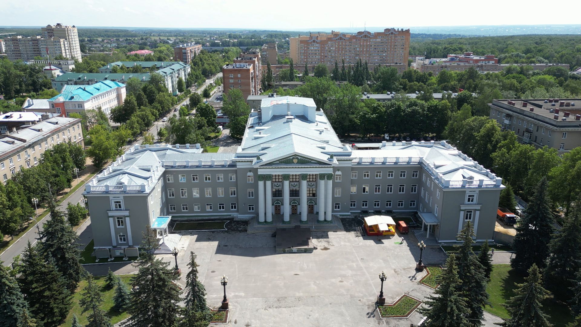 ступино, дк, дворец, ремонт,видео с коптера,