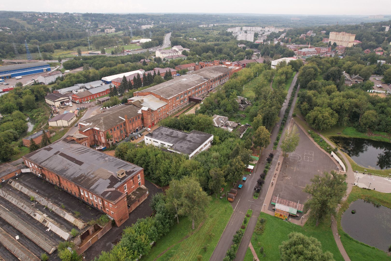 яхрома, ткацкая, фабрика,видео с коптера,