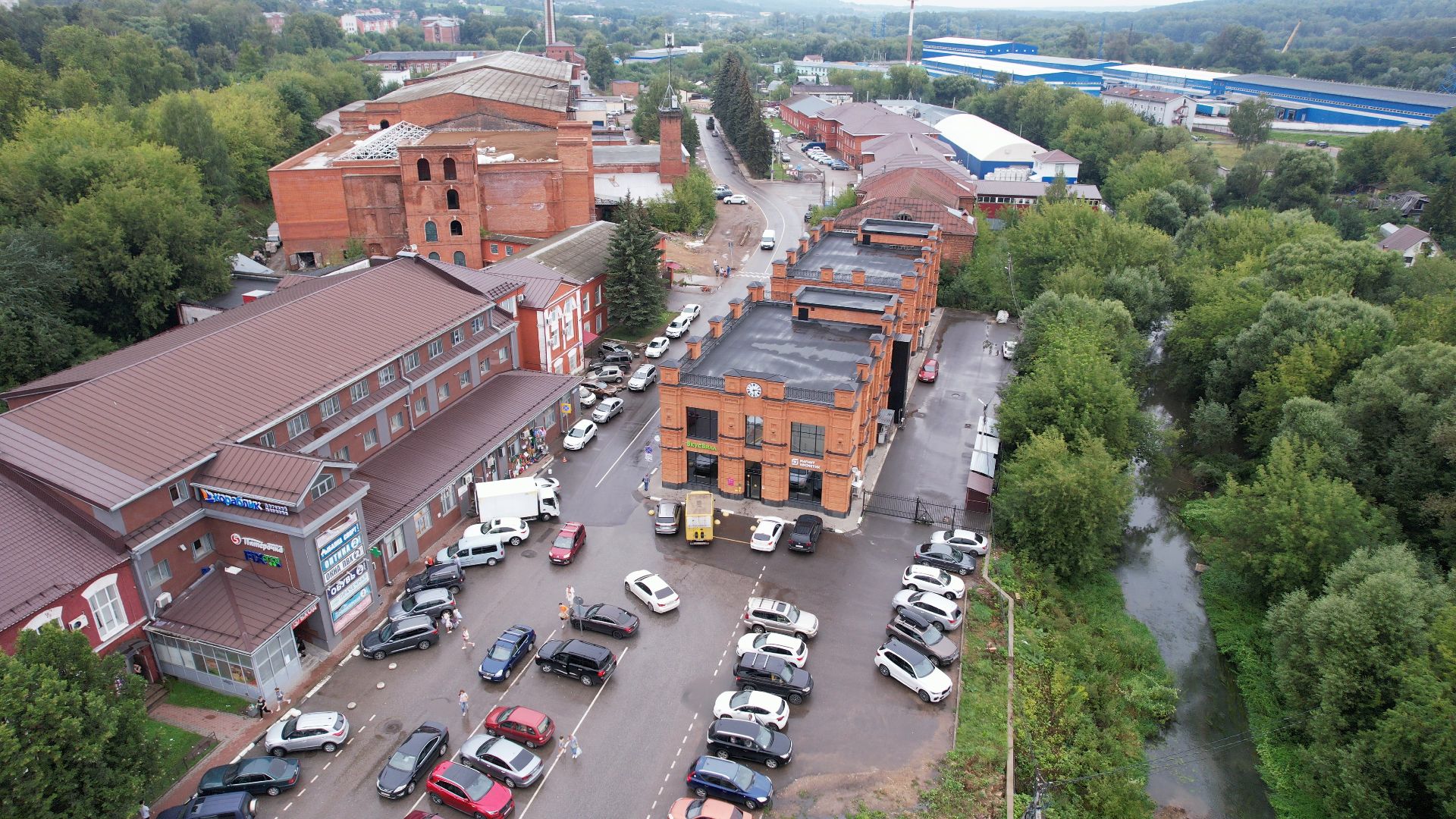 яхрома, ткацкая, фабрика,видео с коптера,