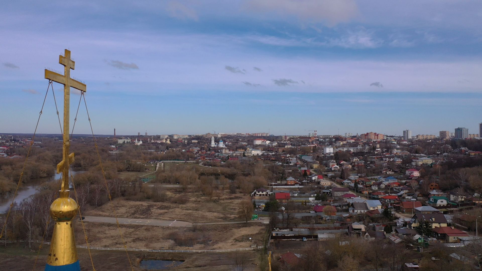 Серпухов, монастырь, культура,видео с коптера,