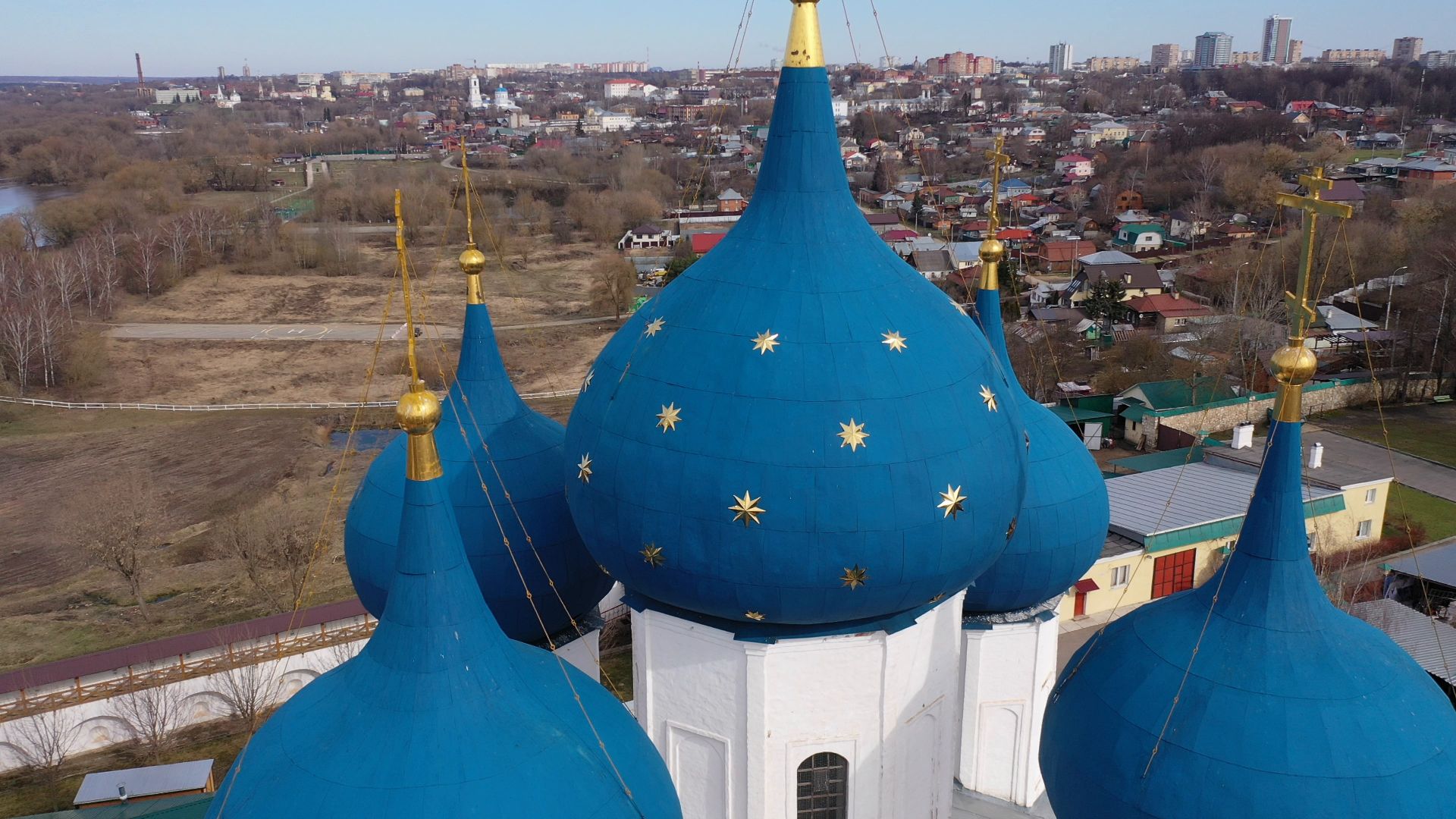 Серпухов, монастырь, культура,видео с коптера,