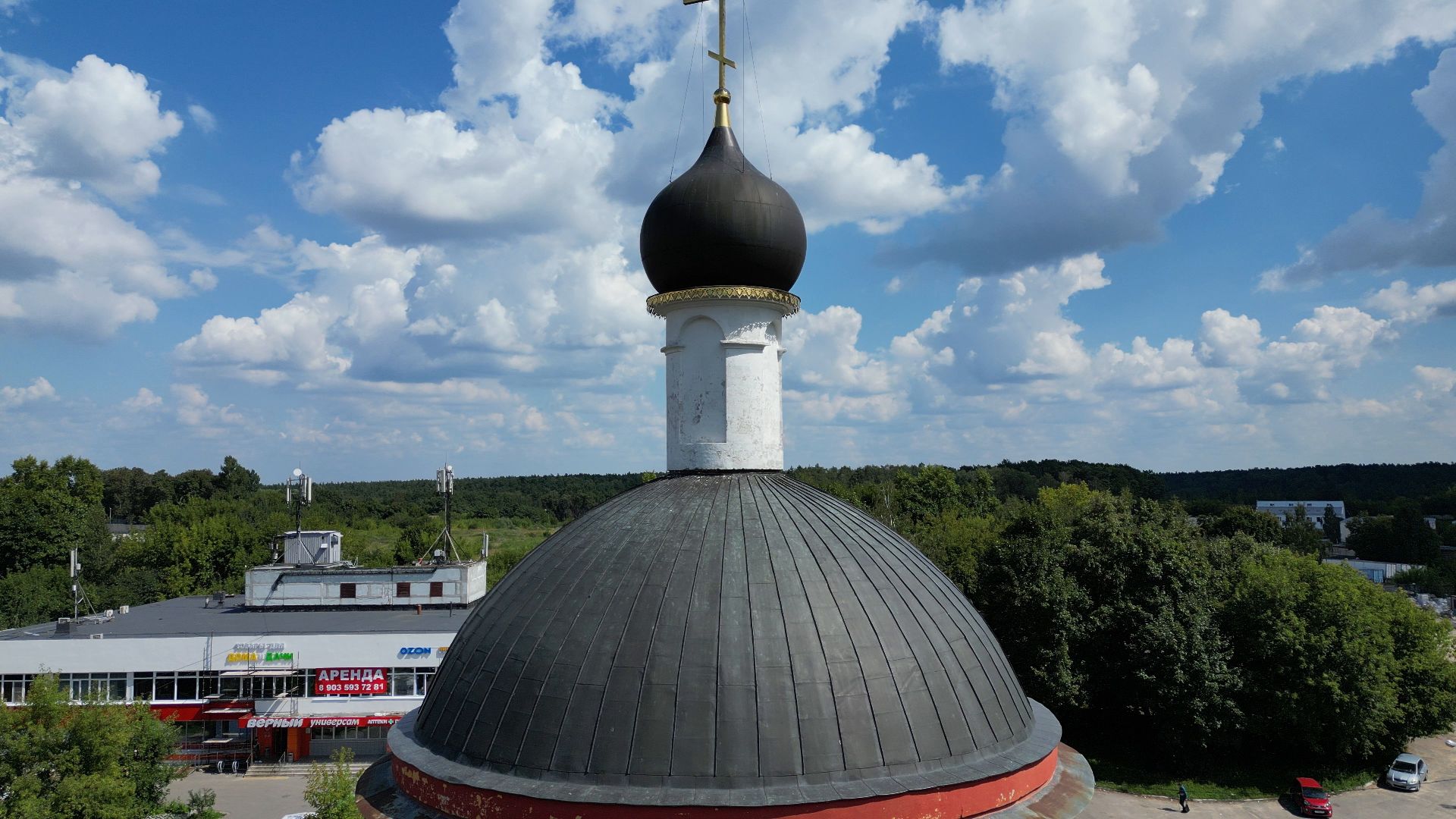 храм, лыткарино, петропавловский,видео с коптера,