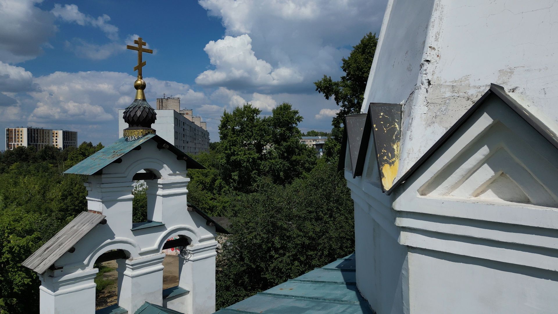 лыткарино, церковь, петровское,видео с коптера,