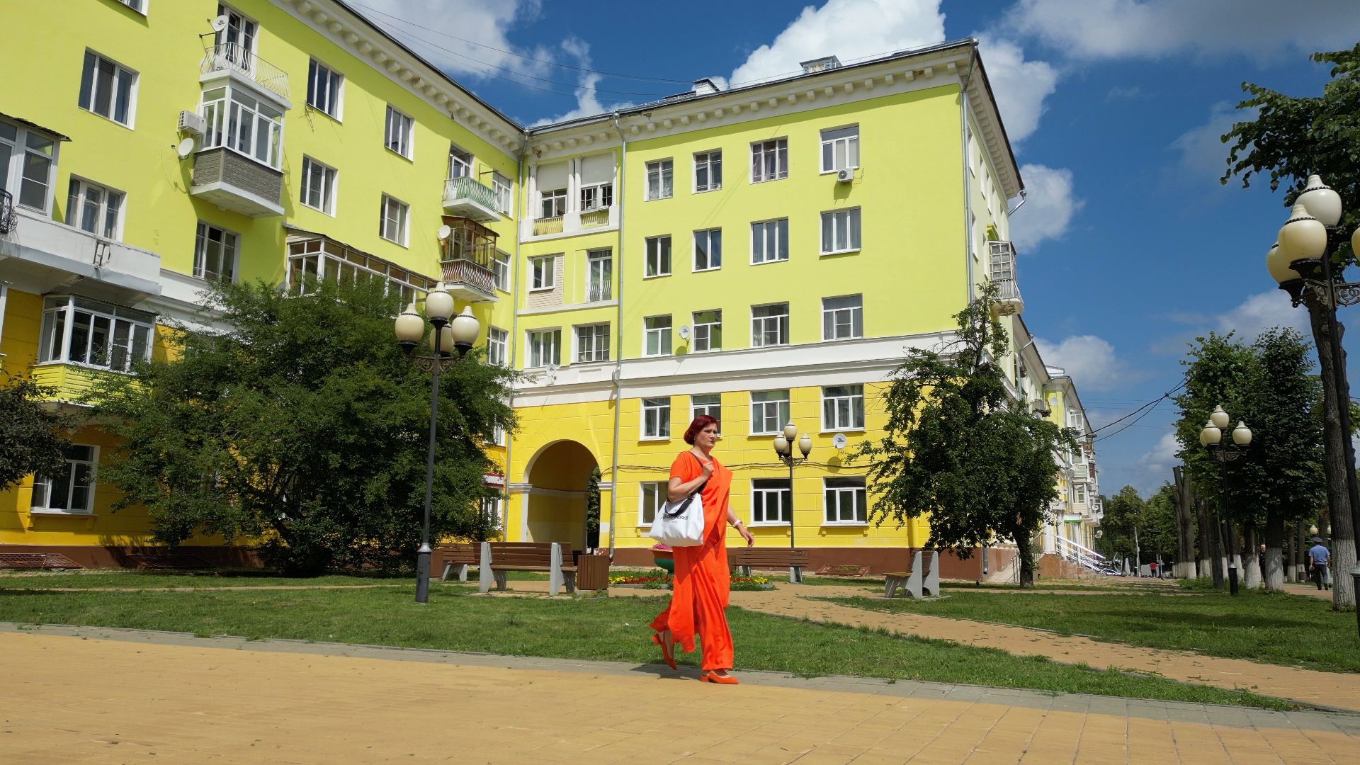 ступино, дома, проспект,видео с коптера,