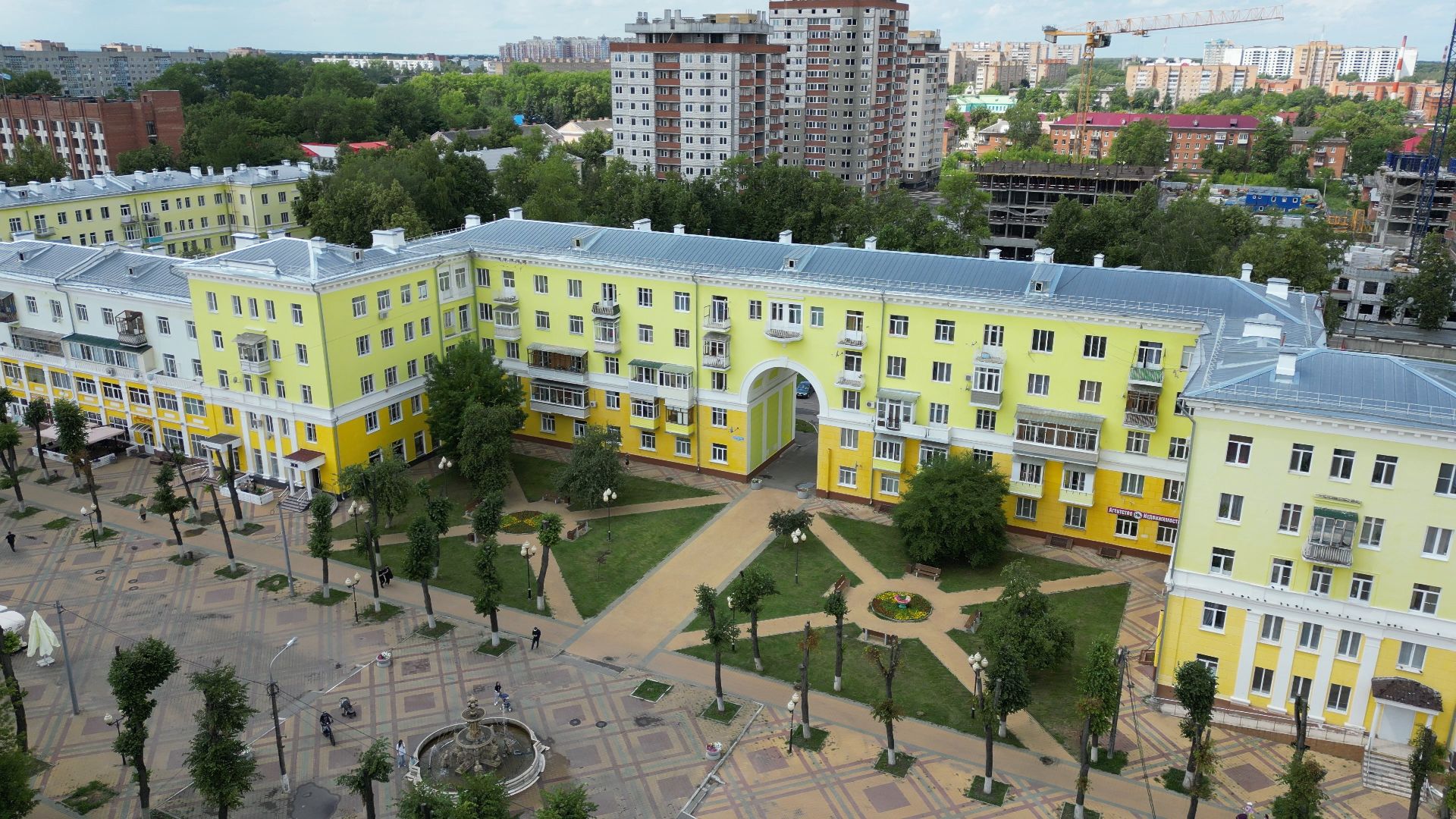 ступино, дома, проспект,видео с коптера,