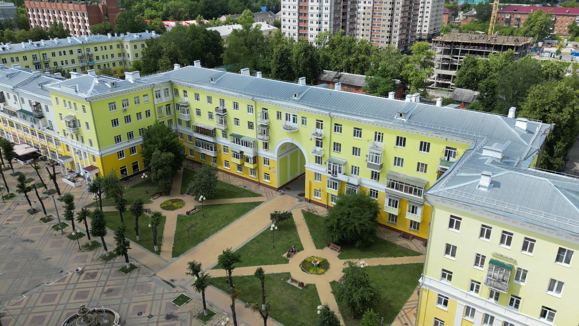 ступино, дома, проспект,видео с коптера,