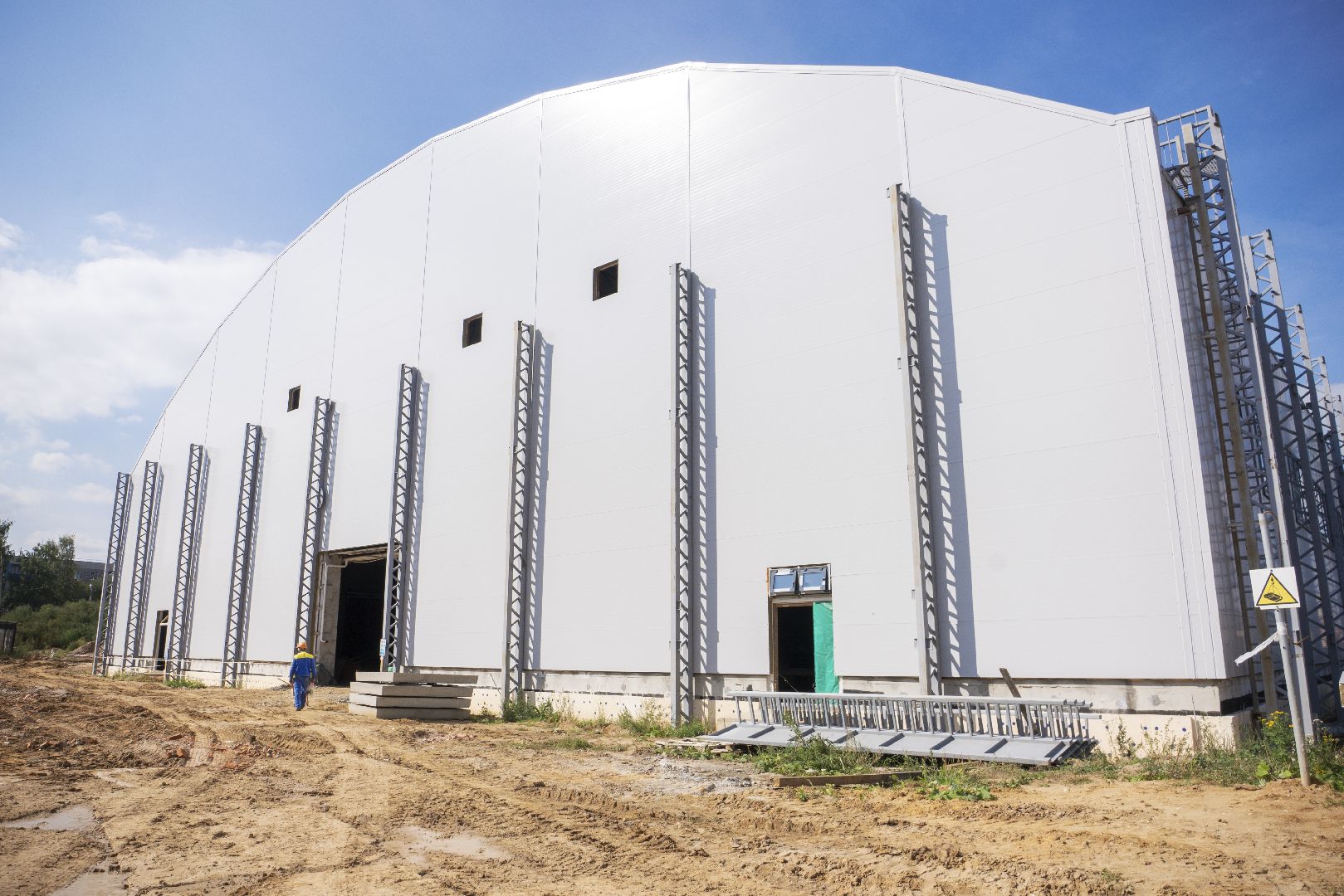 строительство манежа, ФОК с крытым льдом, Домодедово,