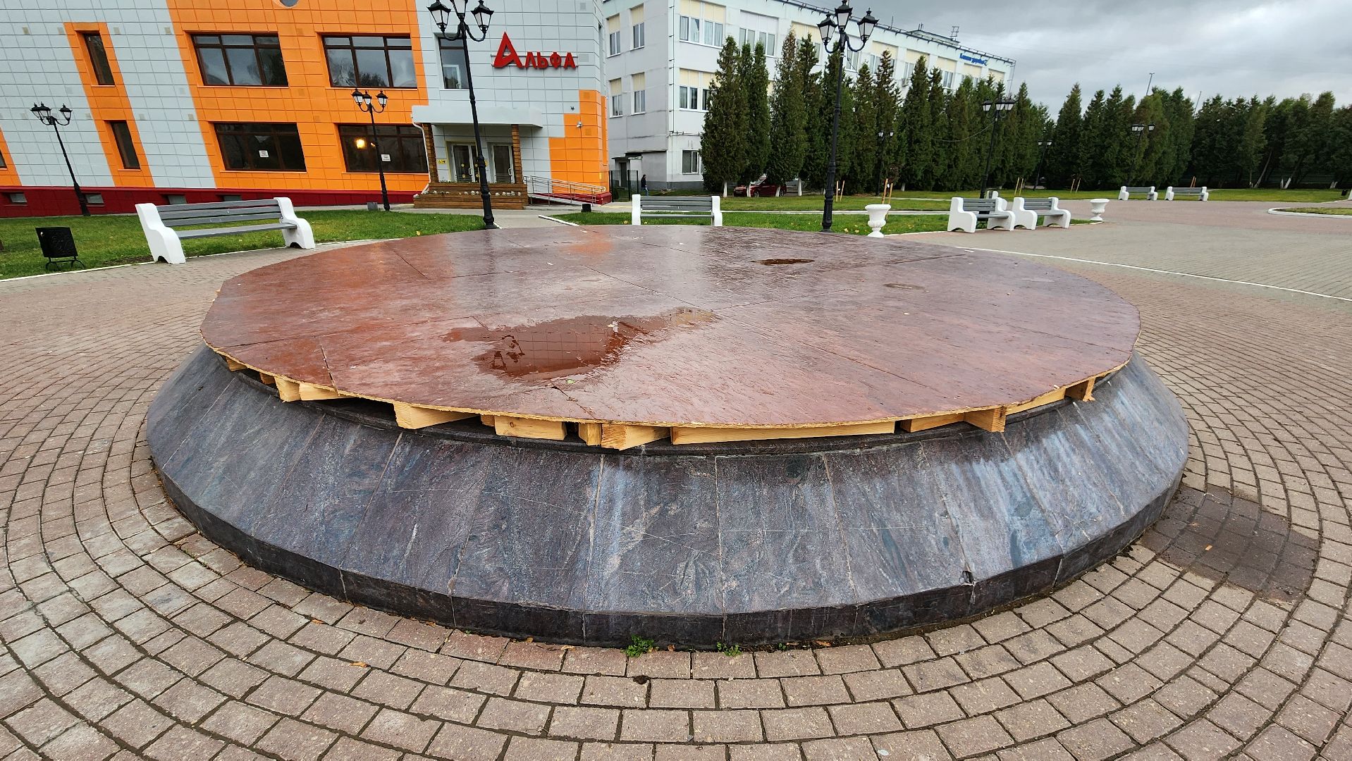 кашира, фонтан, консервация, подготовка к зиме, городской парк,