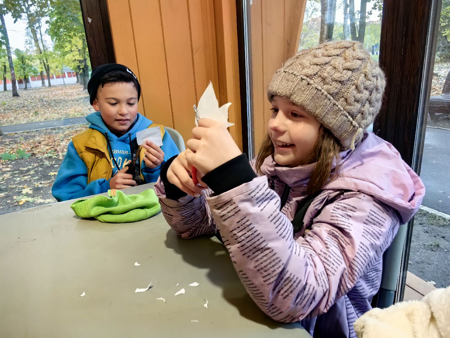 мастер-класс, открытка, парк, дети,