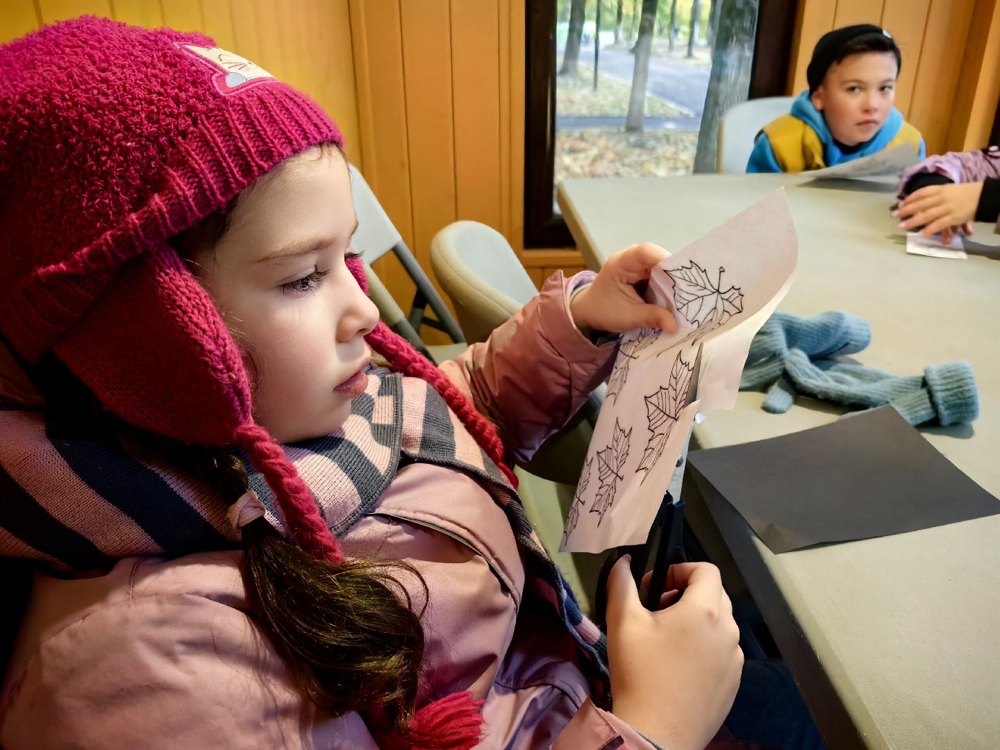 мастер-класс, открытка, парк, дети,