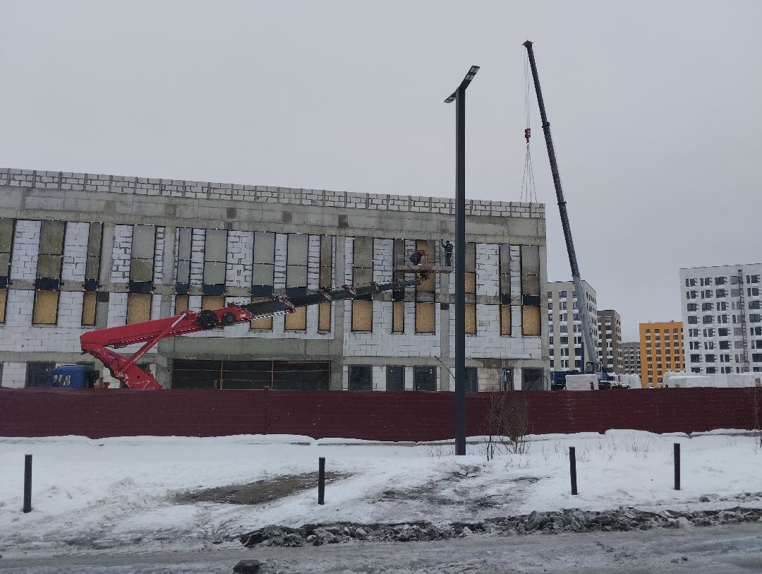 Строительство, школа