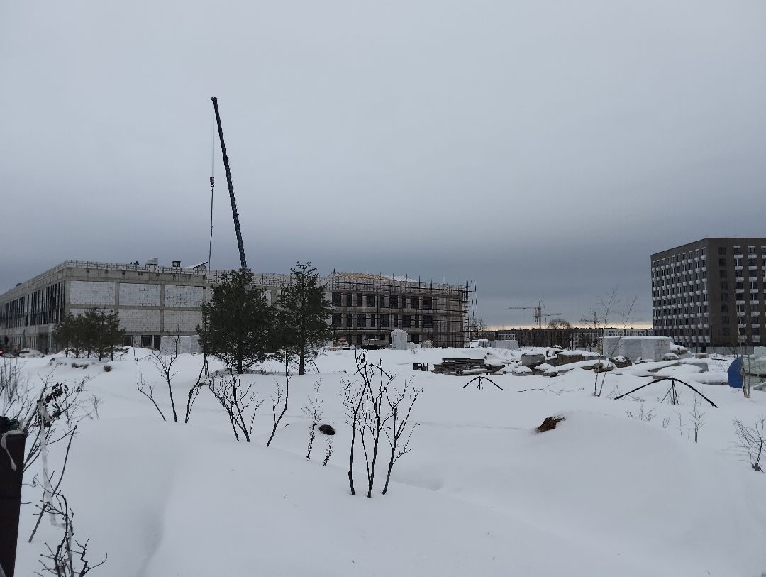 Строительство, школа