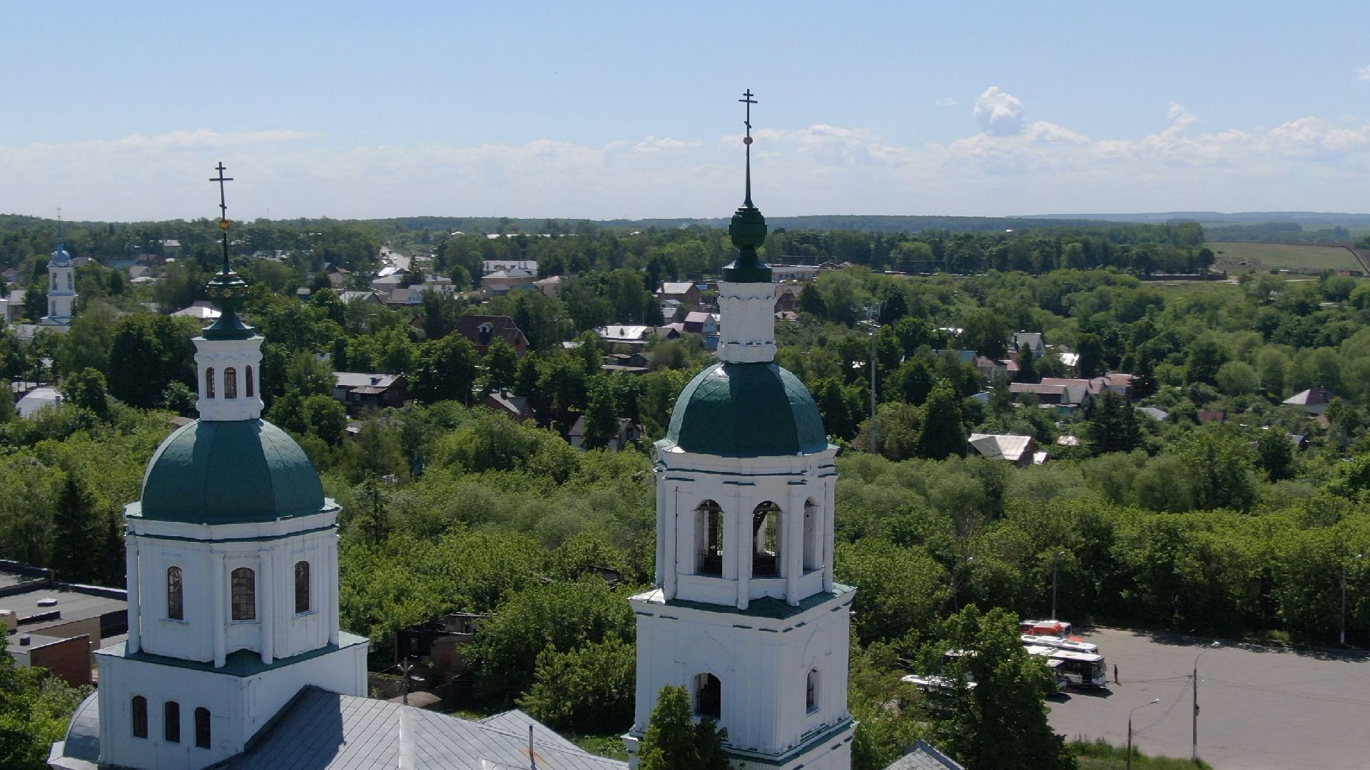 зарайск, культура, архитектура,видео с коптера,