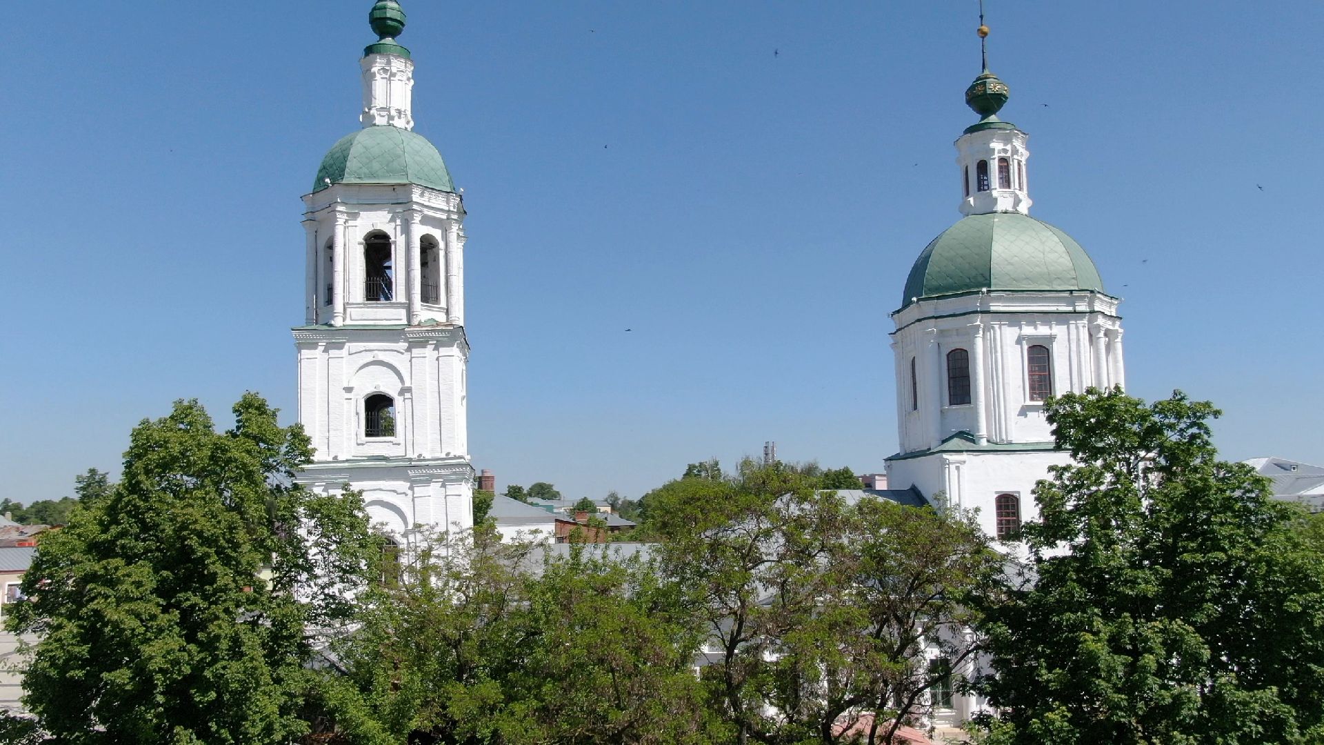 зарайск, культура, архитектура,видео с коптера,
