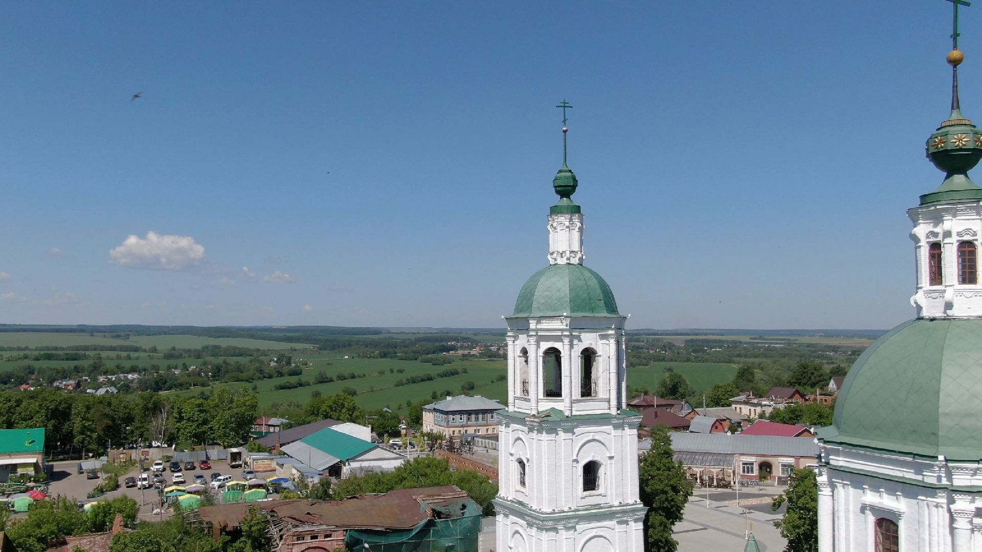 зарайск, культура, архитектура,видео с коптера,