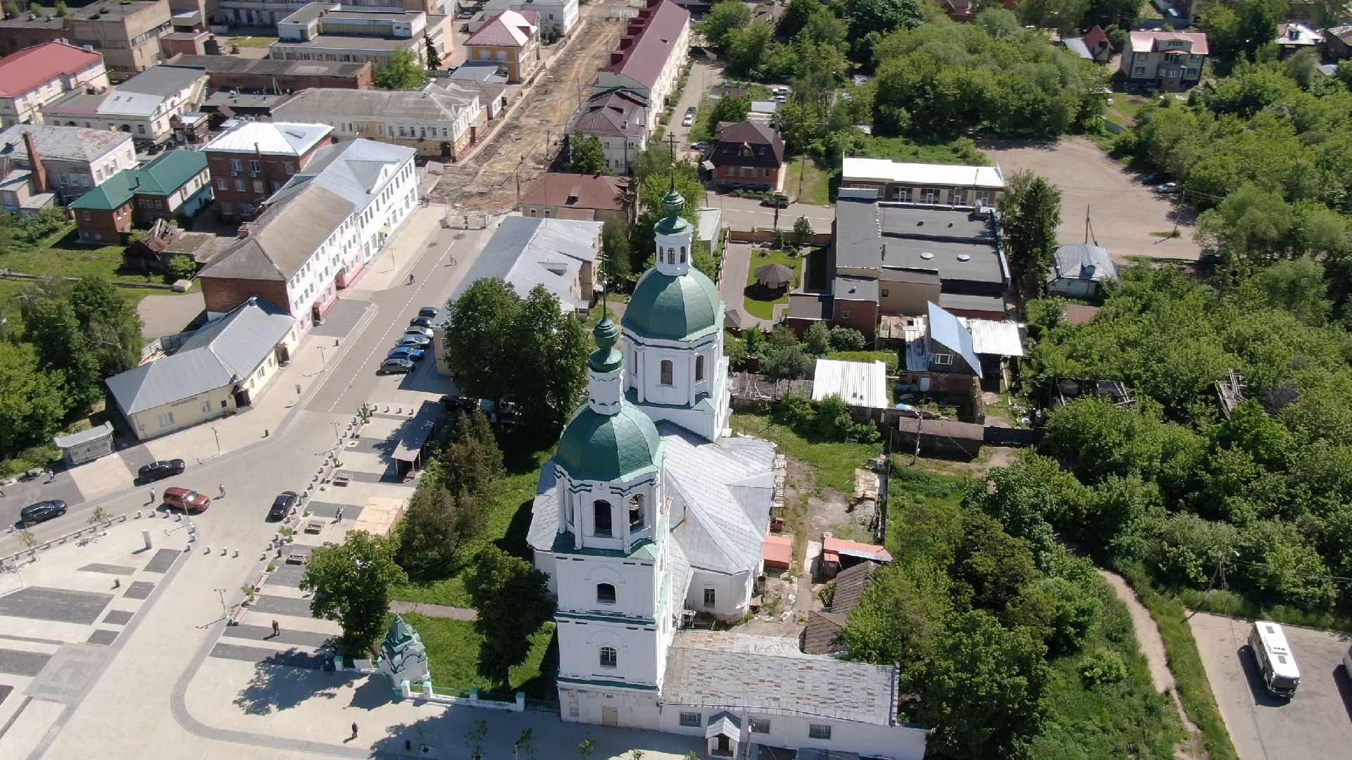 зарайск, культура, архитектура,видео с коптера,