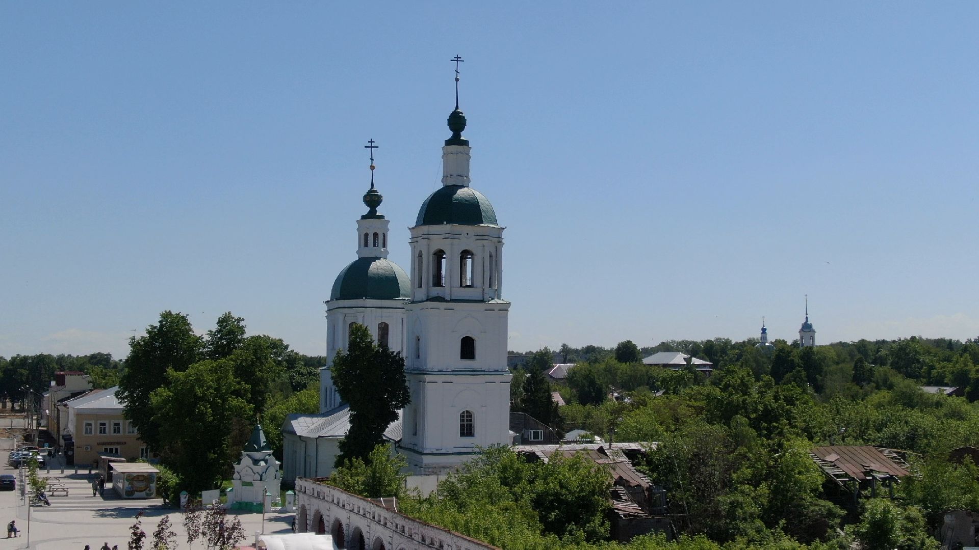 зарайск, культура, архитектура,видео с коптера,