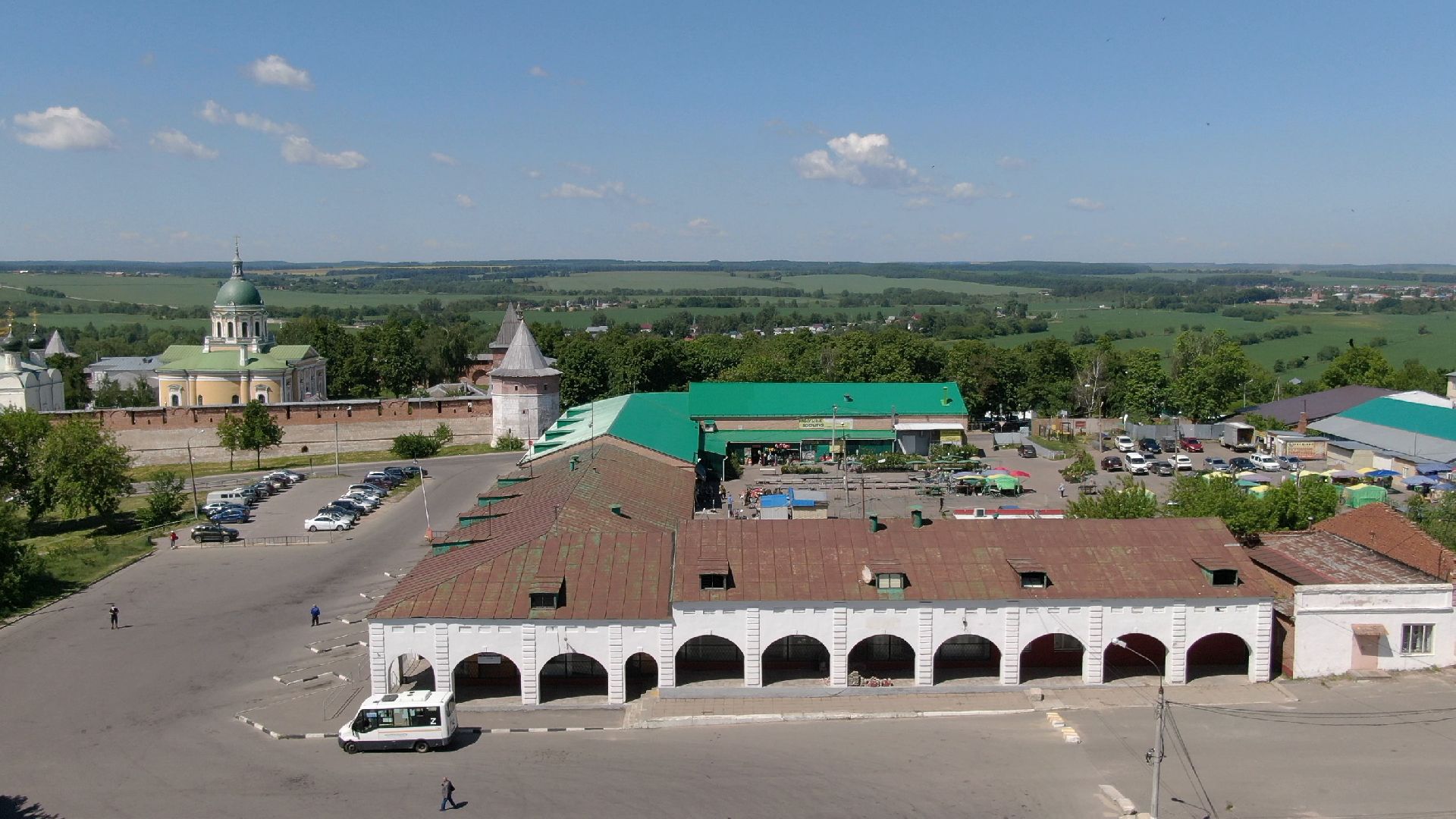 зарайск, культура, архитектура,видео с коптера,