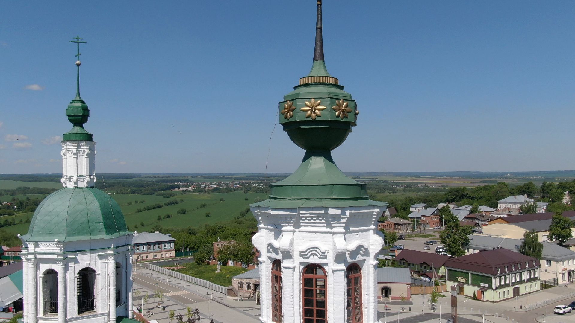 зарайск, культура, архитектура,видео с коптера,