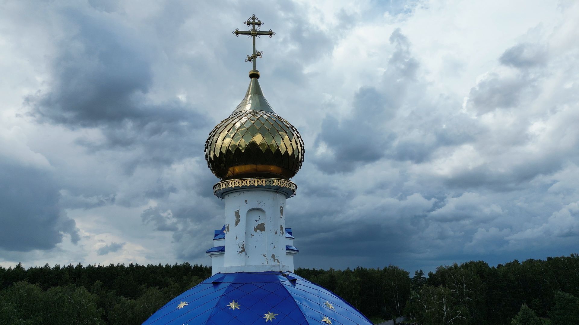 ступино, церковь,видео с коптера,