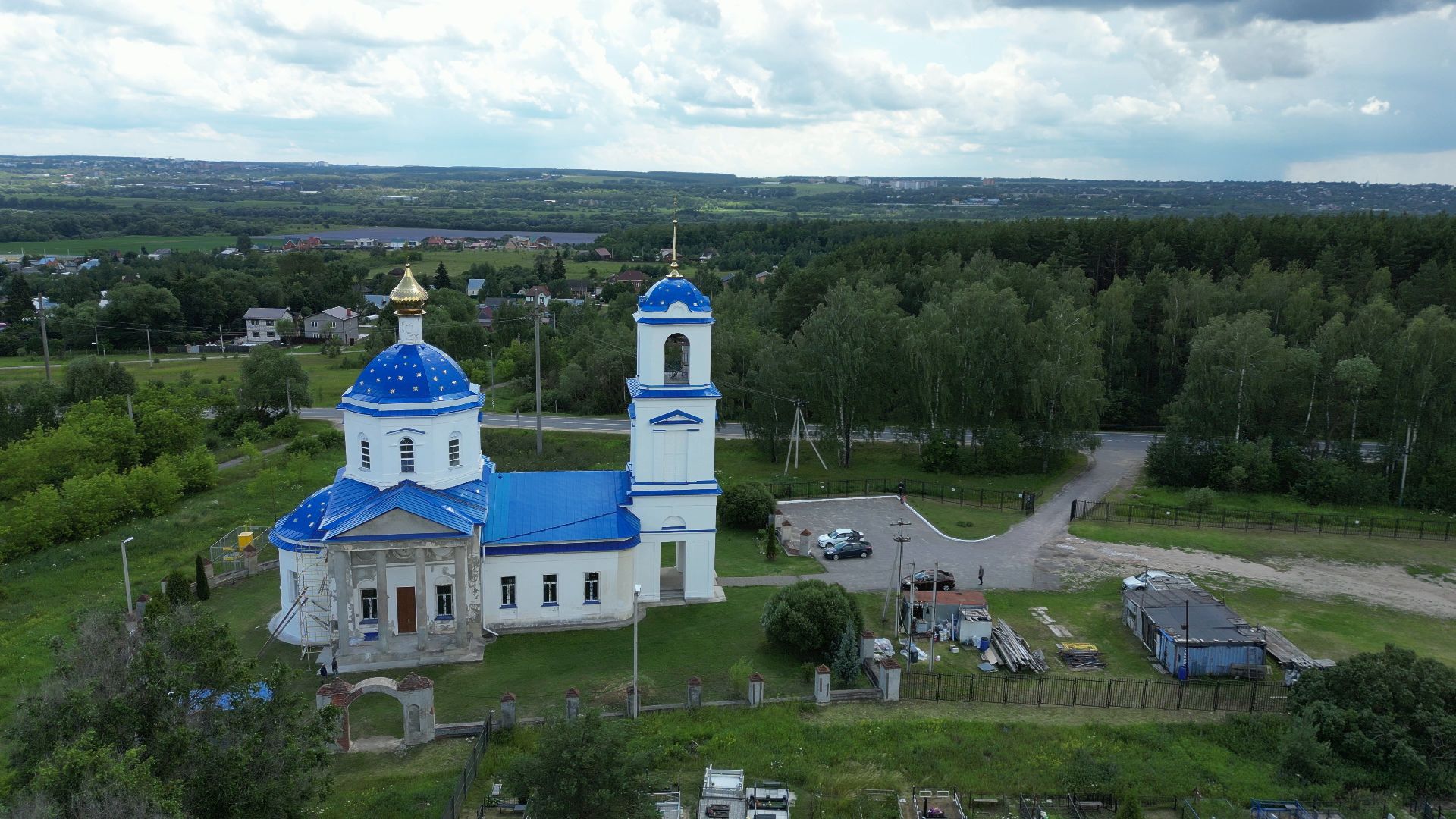 ступино, церковь,видео с коптера,