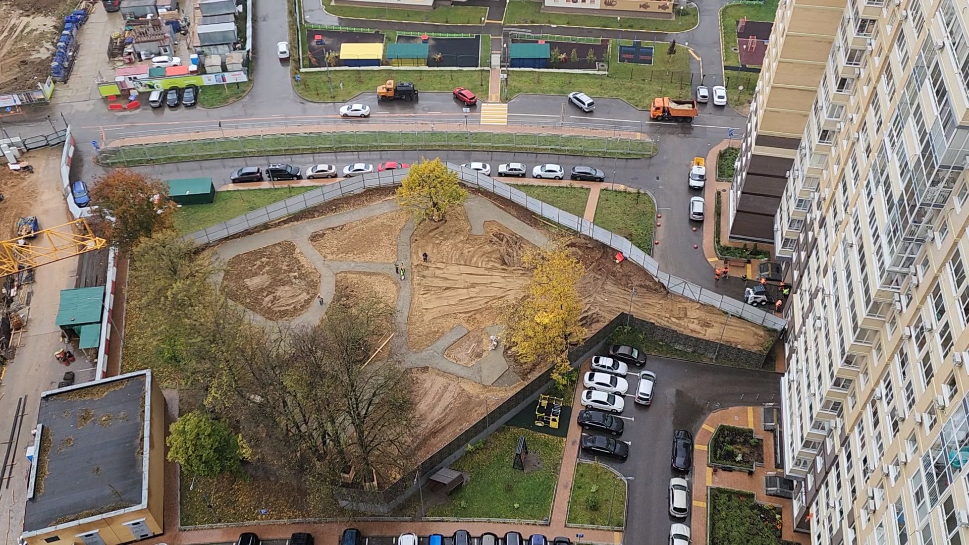 одинцово, строительство, одинбург, частный дом, сквер, благоустройство, синий домик,