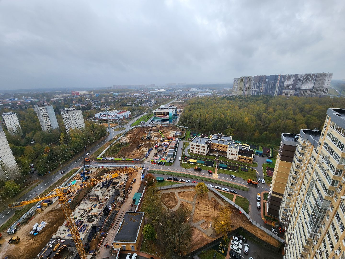 одинцово, строительство, одинбург, частный дом, сквер, благоустройство, синий домик,