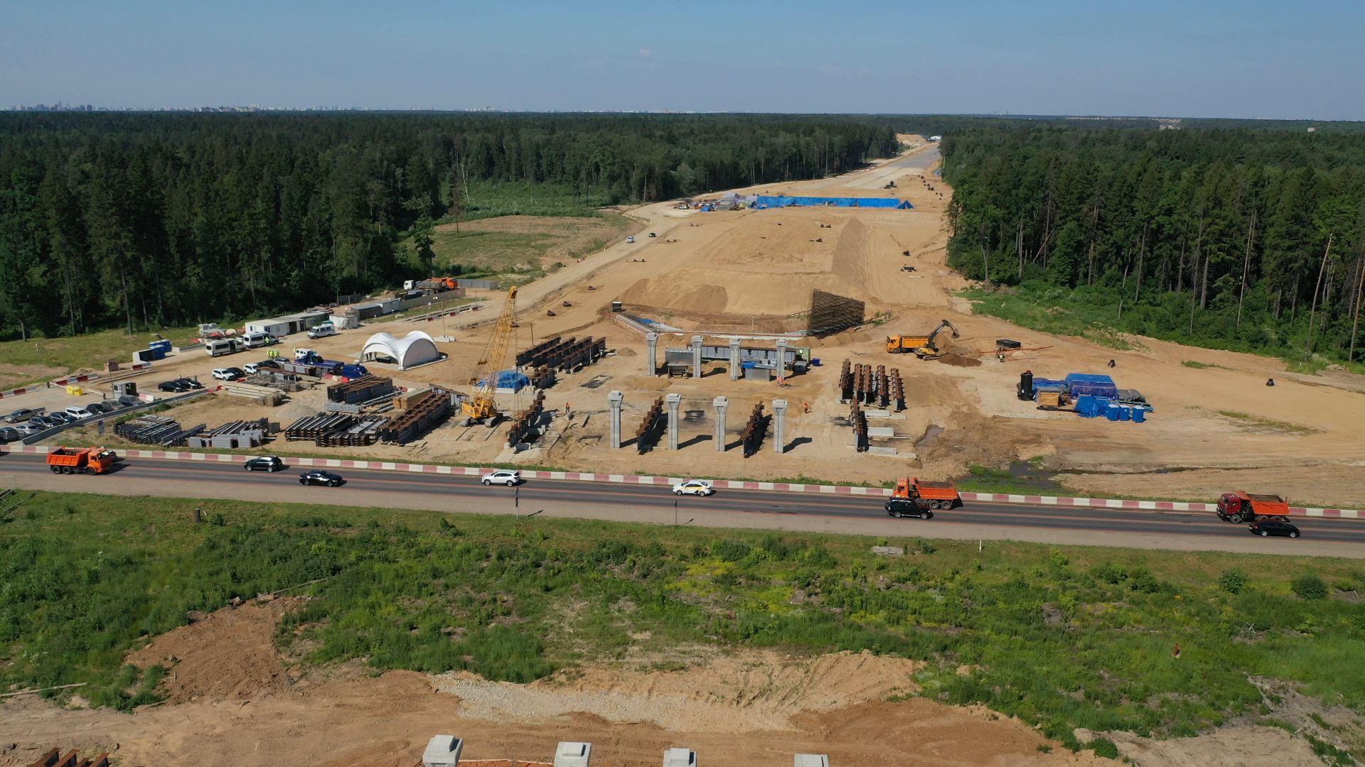 хорда, мытищи, дорога,видео с коптера,