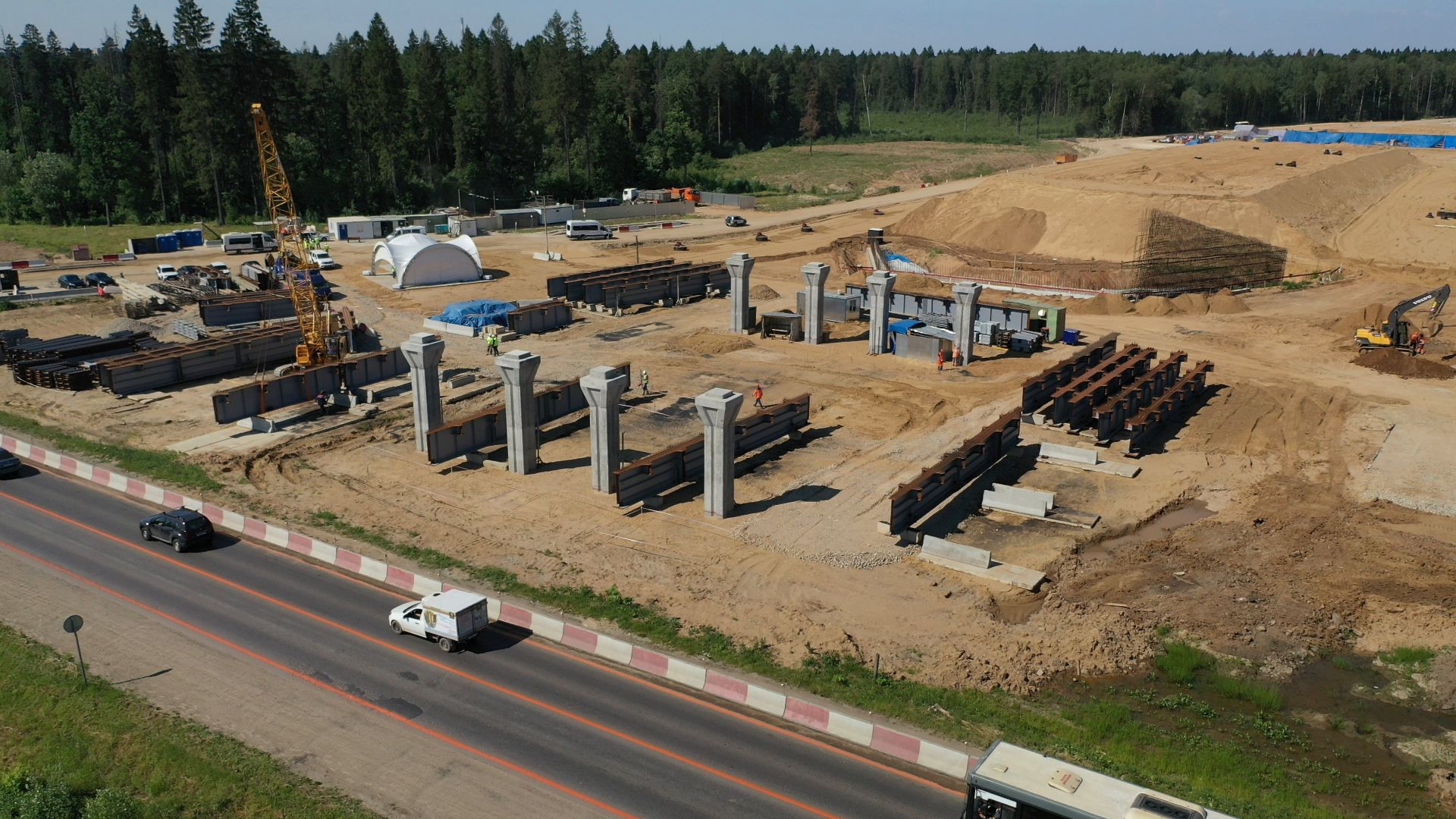 хорда, мытищи, дорога,видео с коптера,