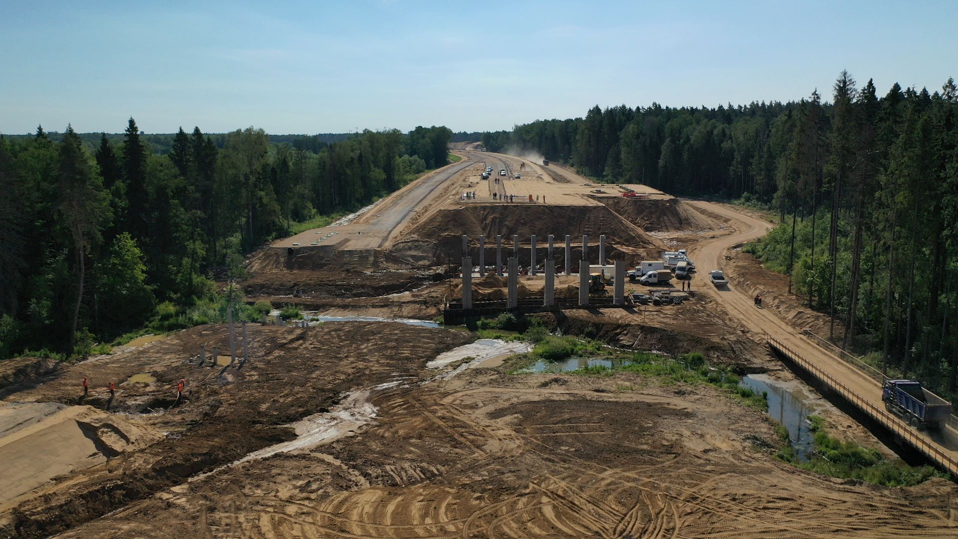 хорда, мытищи, дорога,видео с коптера,