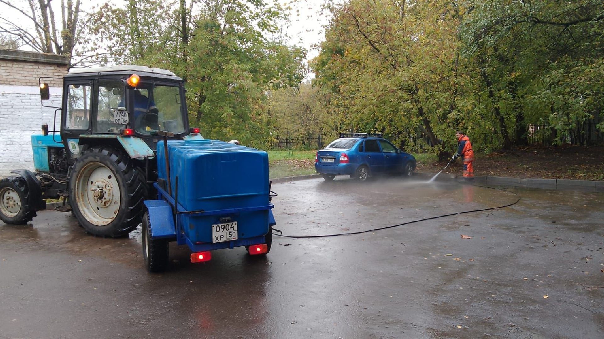 пушкино, благоустройство, листья, коммунальное хозяйство,