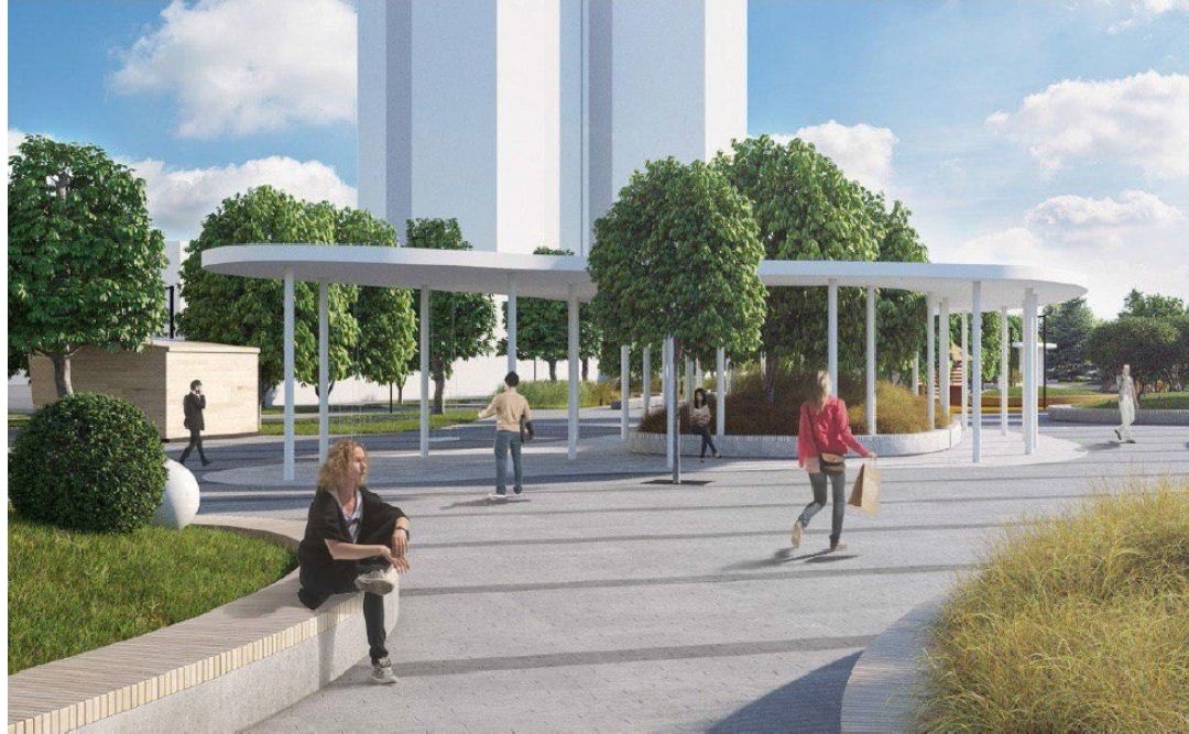 Балашиха, микрорайон Железнодорожный, Бульвар цветов, сквер Подмосковья, парк Подмосковья, Министерство по благоустройству, Михаил Хайкин, благоустройство, детские площадки,тренажёры на свежем воздухе, спортивная площадка, аллели, прогулочная зона, сухой фонтан, декоративные инсталляции