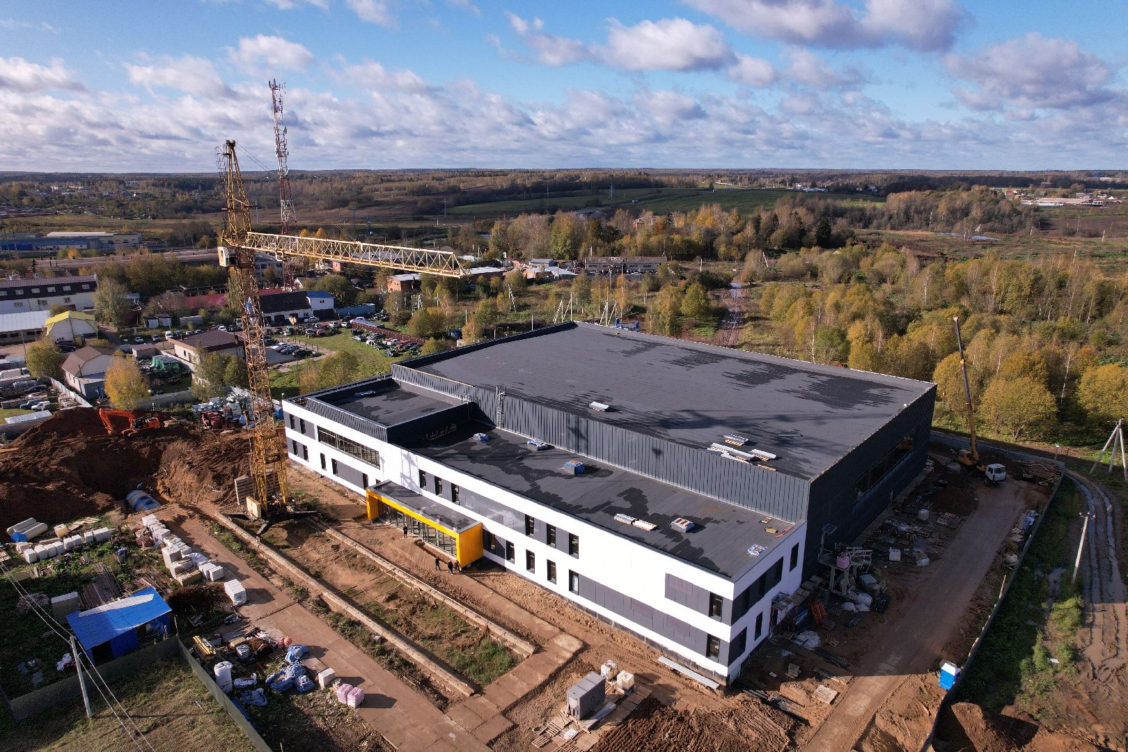 волоколамск, дворец, лед, хоккей,видео с коптера,