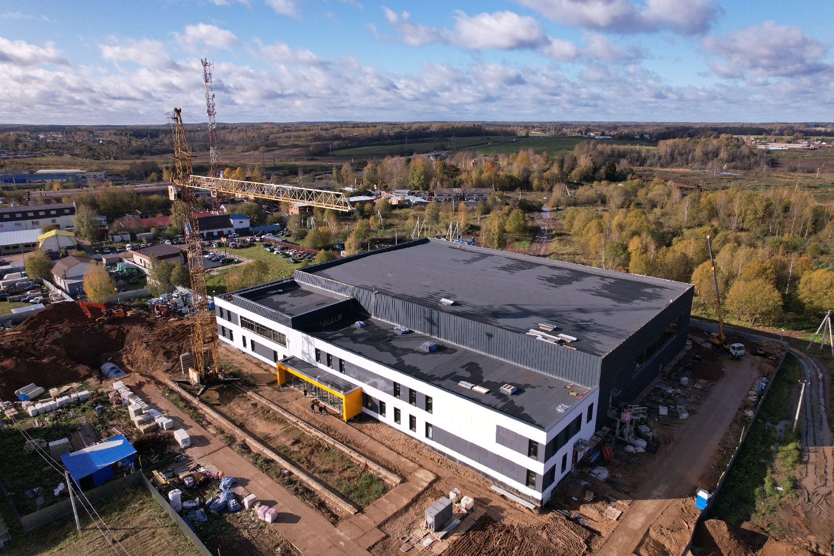 волоколамск, дворец, лед, хоккей,видео с коптера,