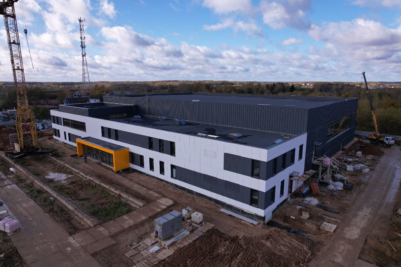 волоколамск, дворец, лед, хоккей,видео с коптера,