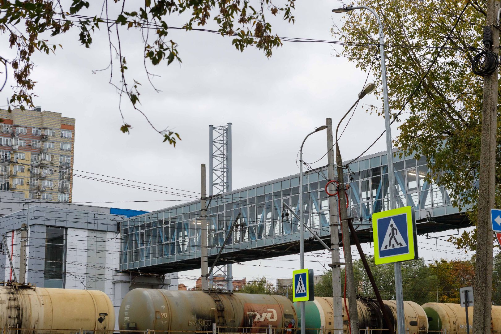 переход, люберцы, жд,видео с коптера,