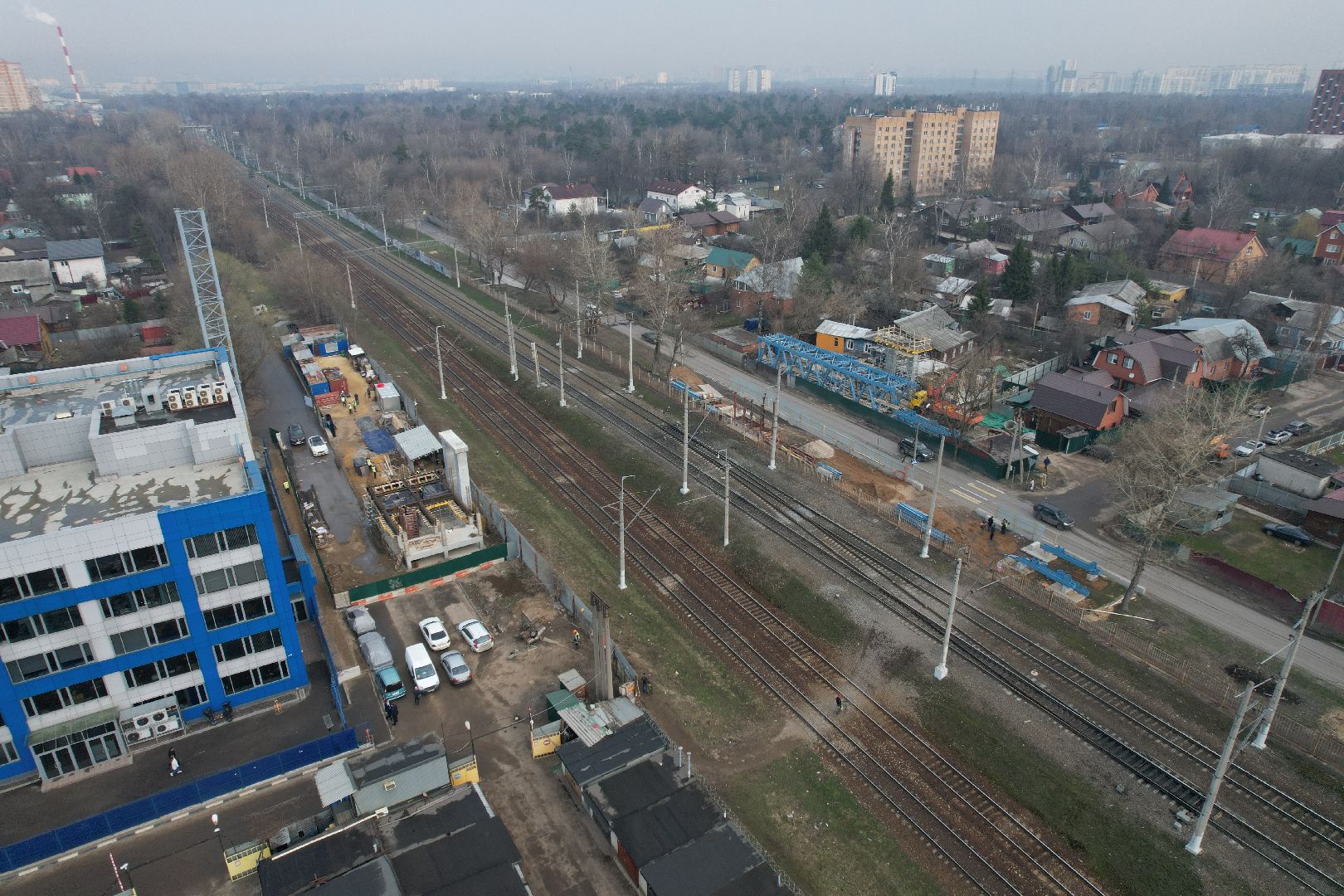 переход, люберцы, жд,видео с коптера,