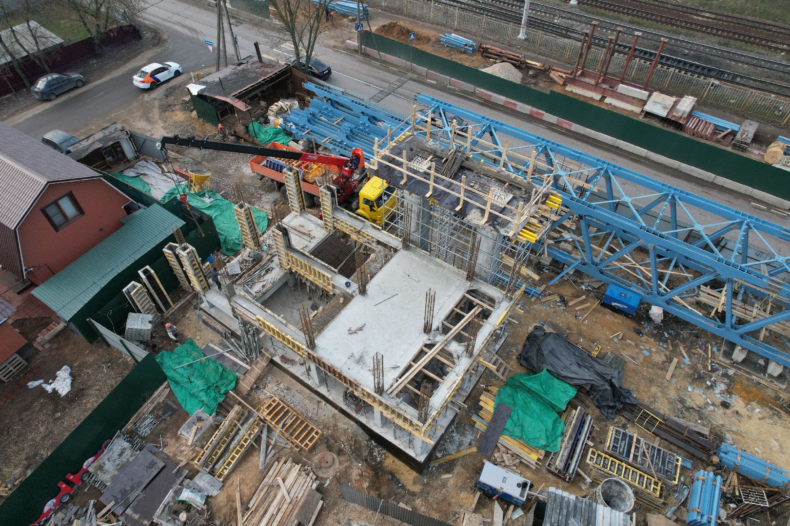 переход, люберцы, жд,видео с коптера,