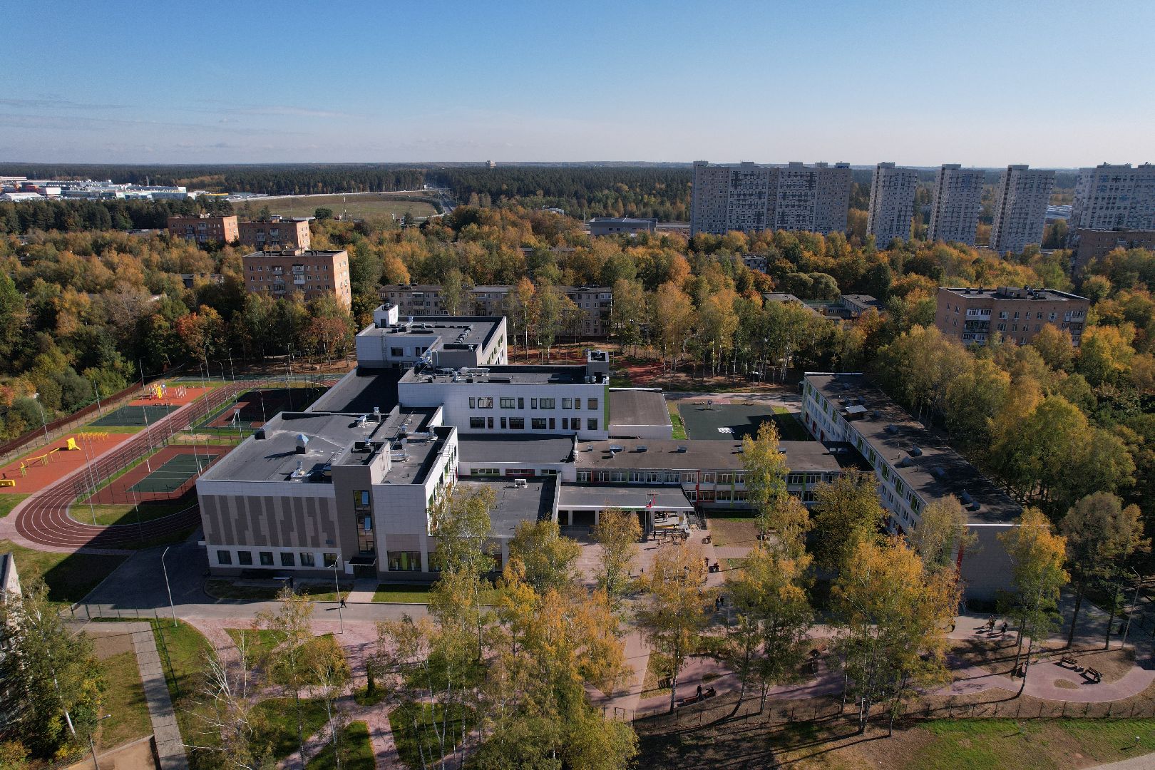 школа, пушкино, спорт,видео с коптера,