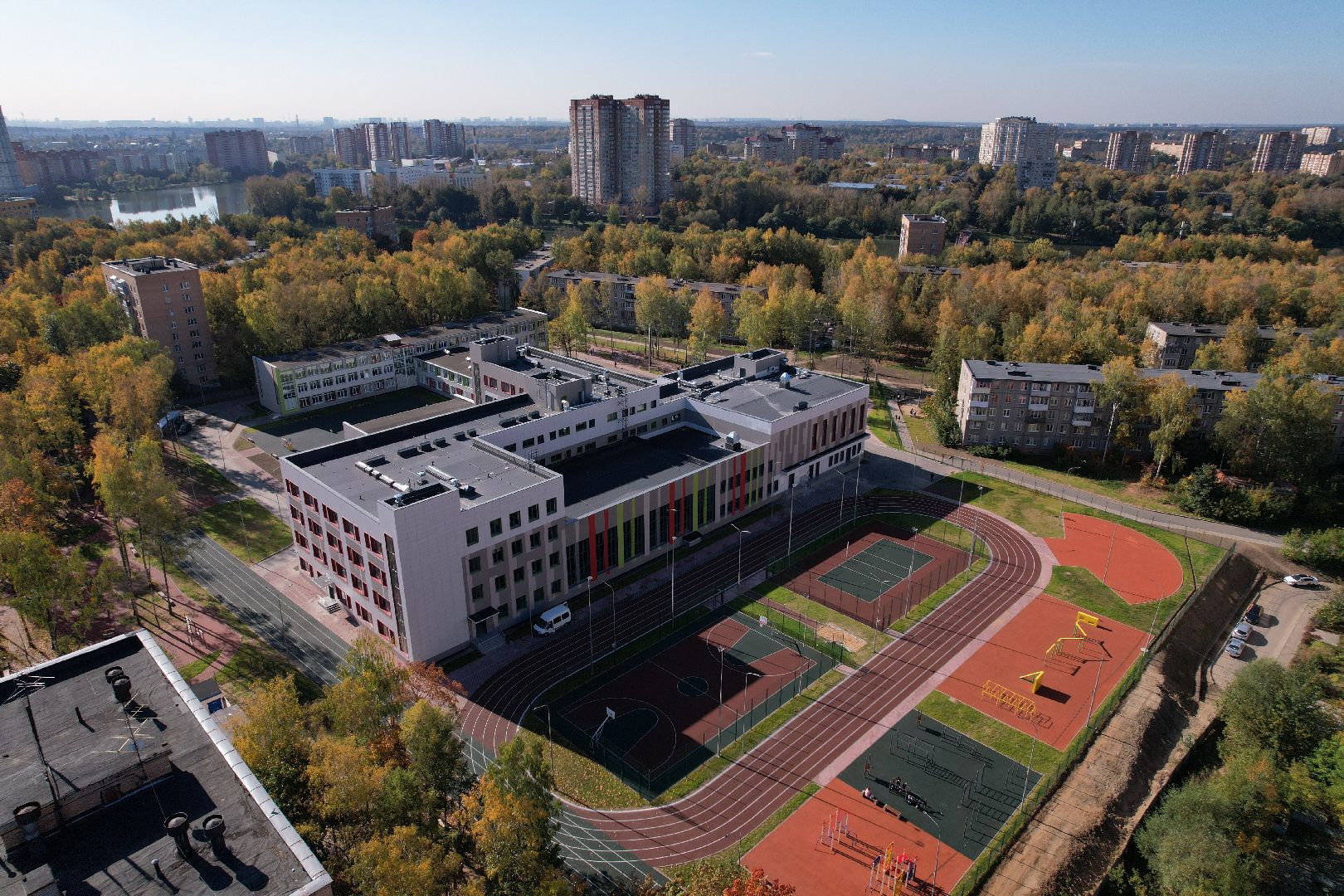 школа, пушкино, спорт,видео с коптера,