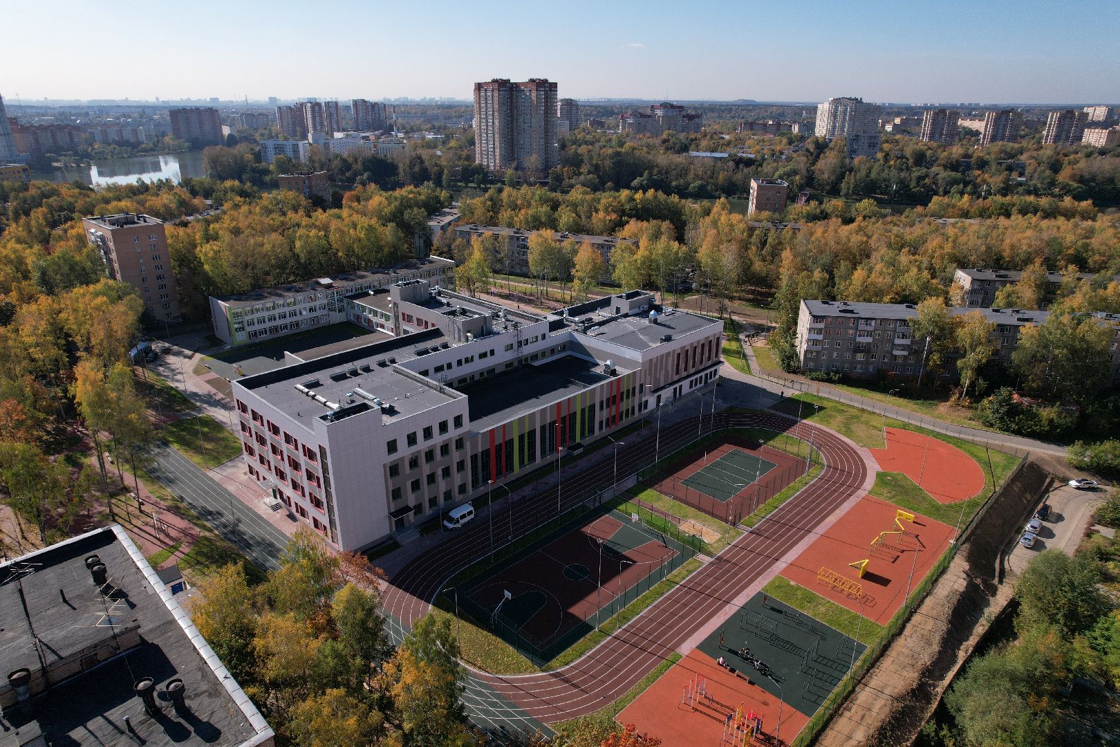 школа, пушкино, спорт,видео с коптера,