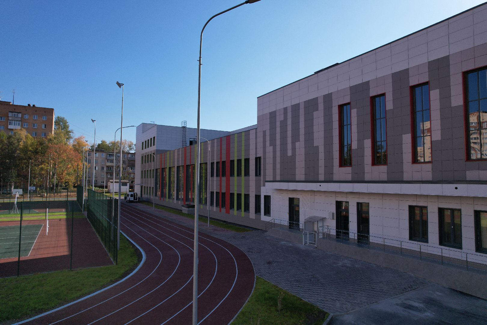 школа, пушкино, спорт,видео с коптера,