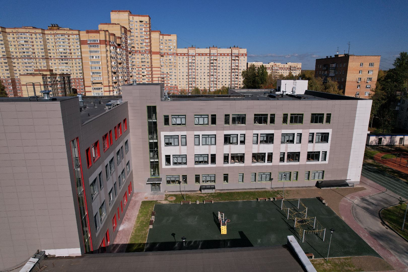 школа, пушкино, спорт,видео с коптера,